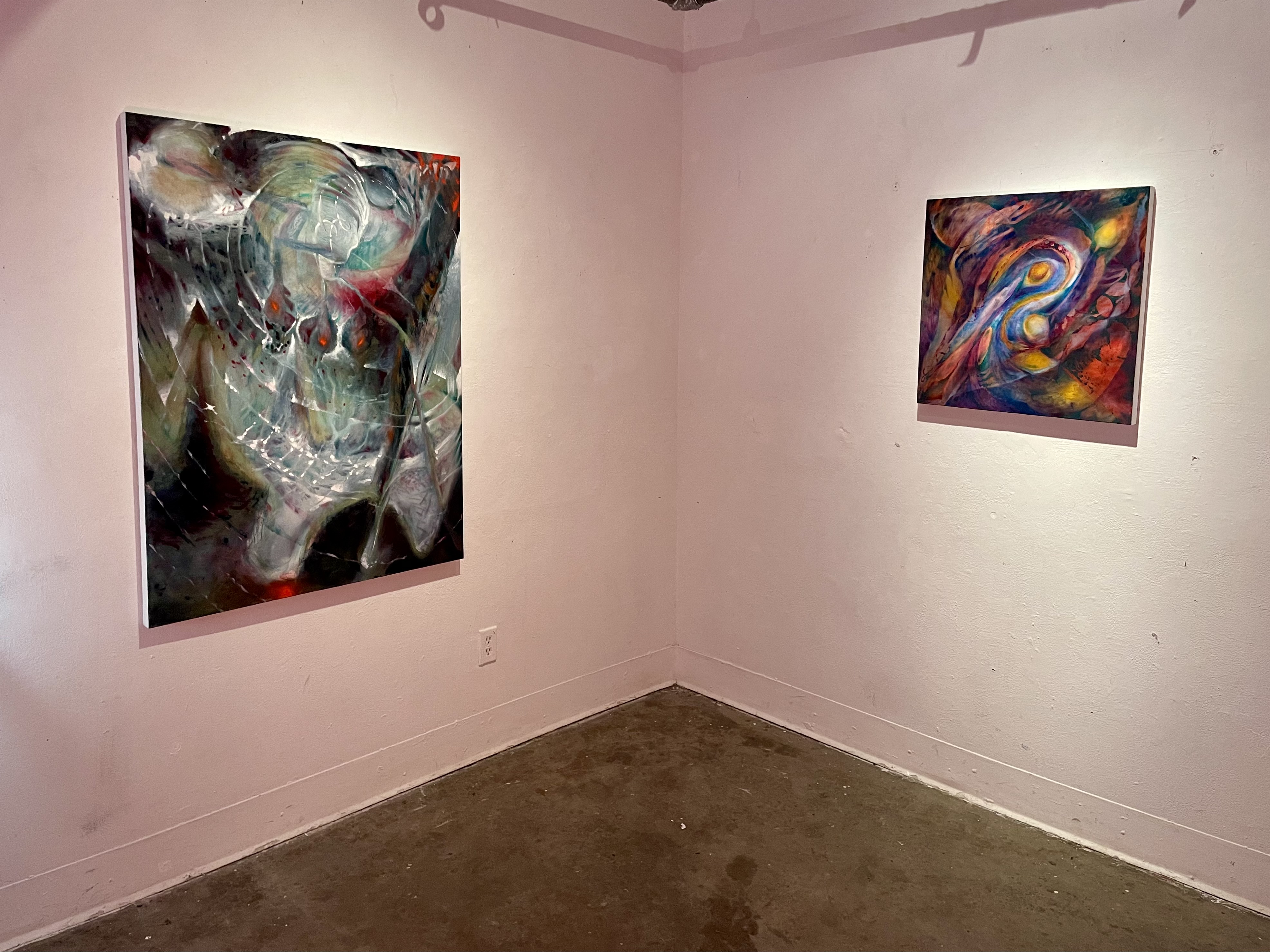 Midterm Installation View with Coloured Light