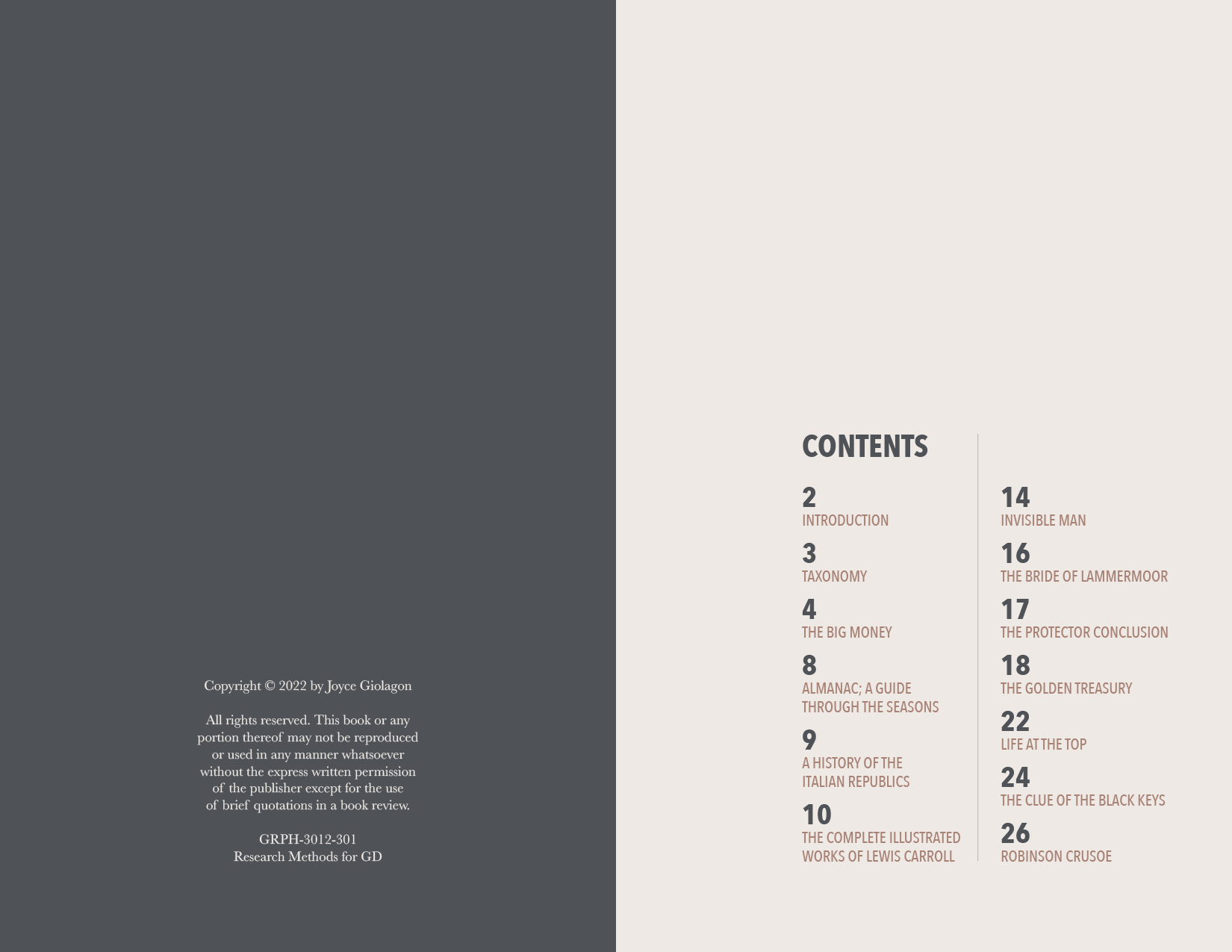 The Progression of the Book Cover