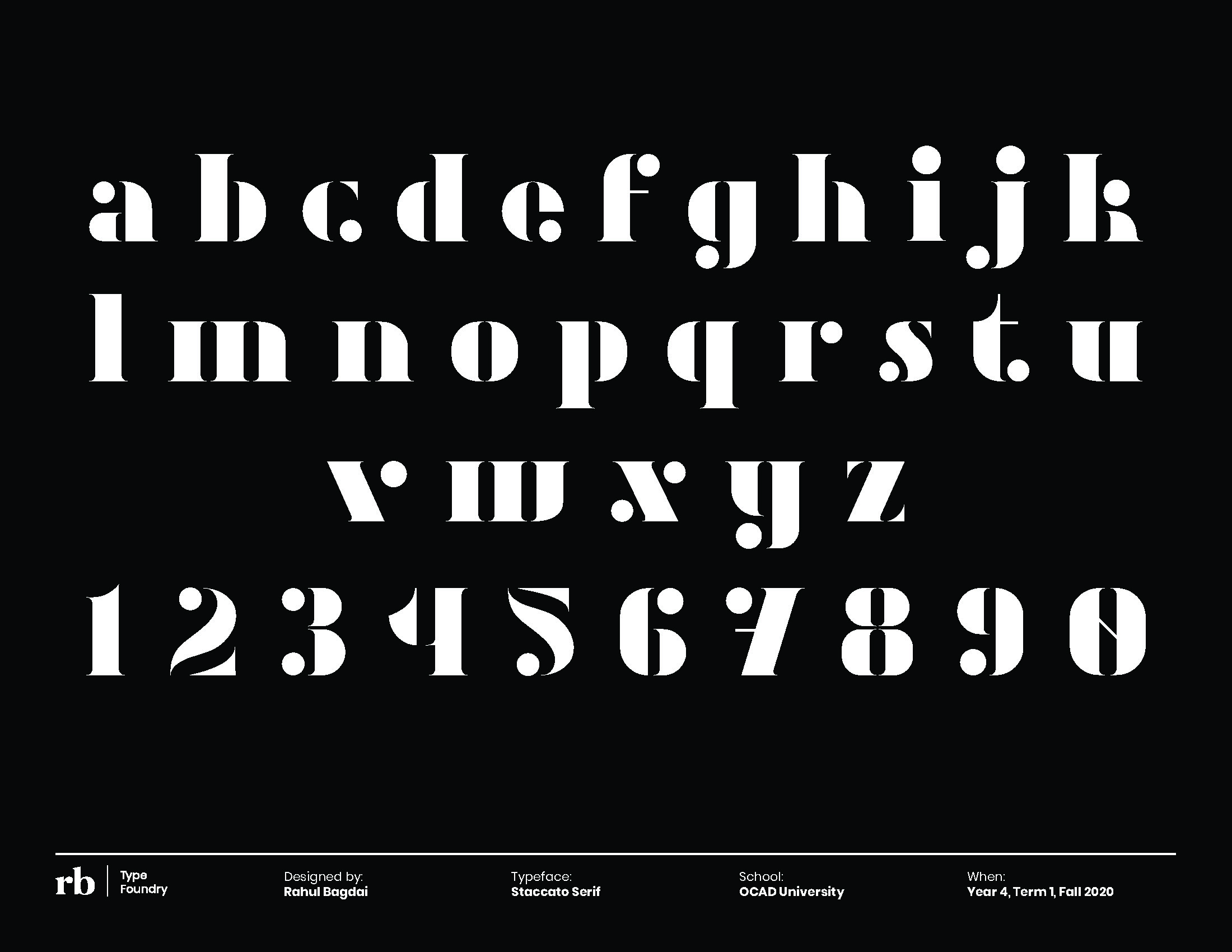 Staccato Typeface