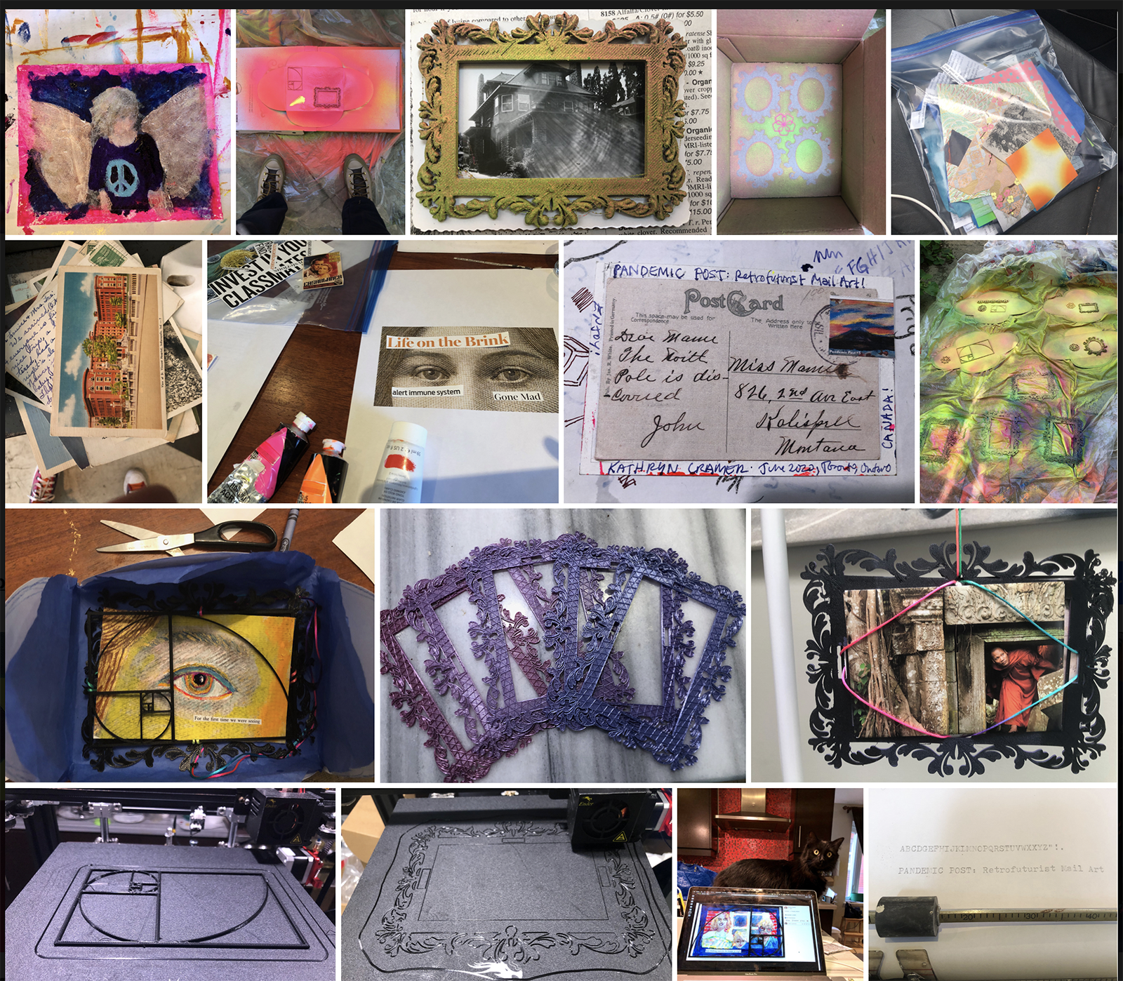 Pandemic Post: Retrofuturist Mail Art