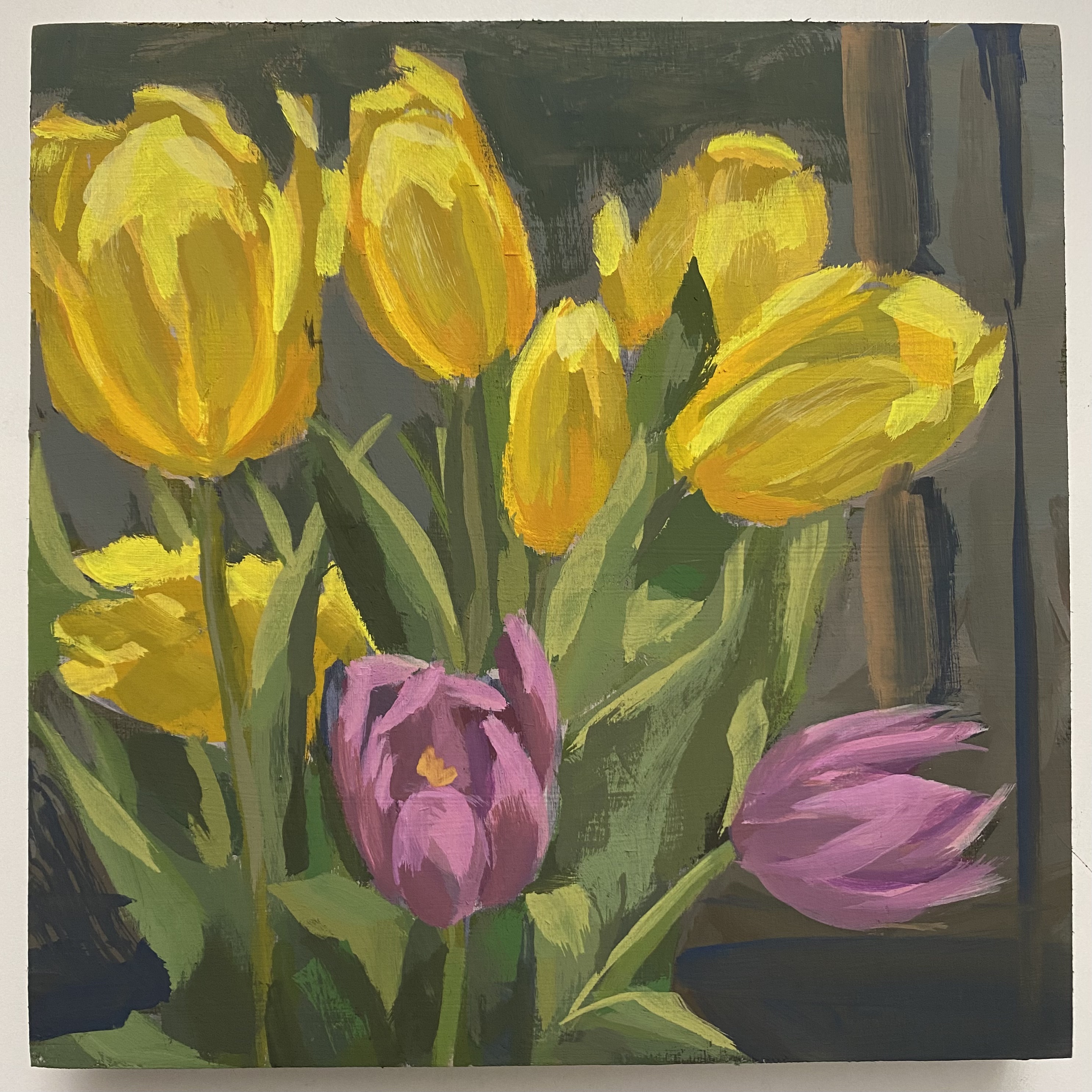Yellow and Purple Tulips