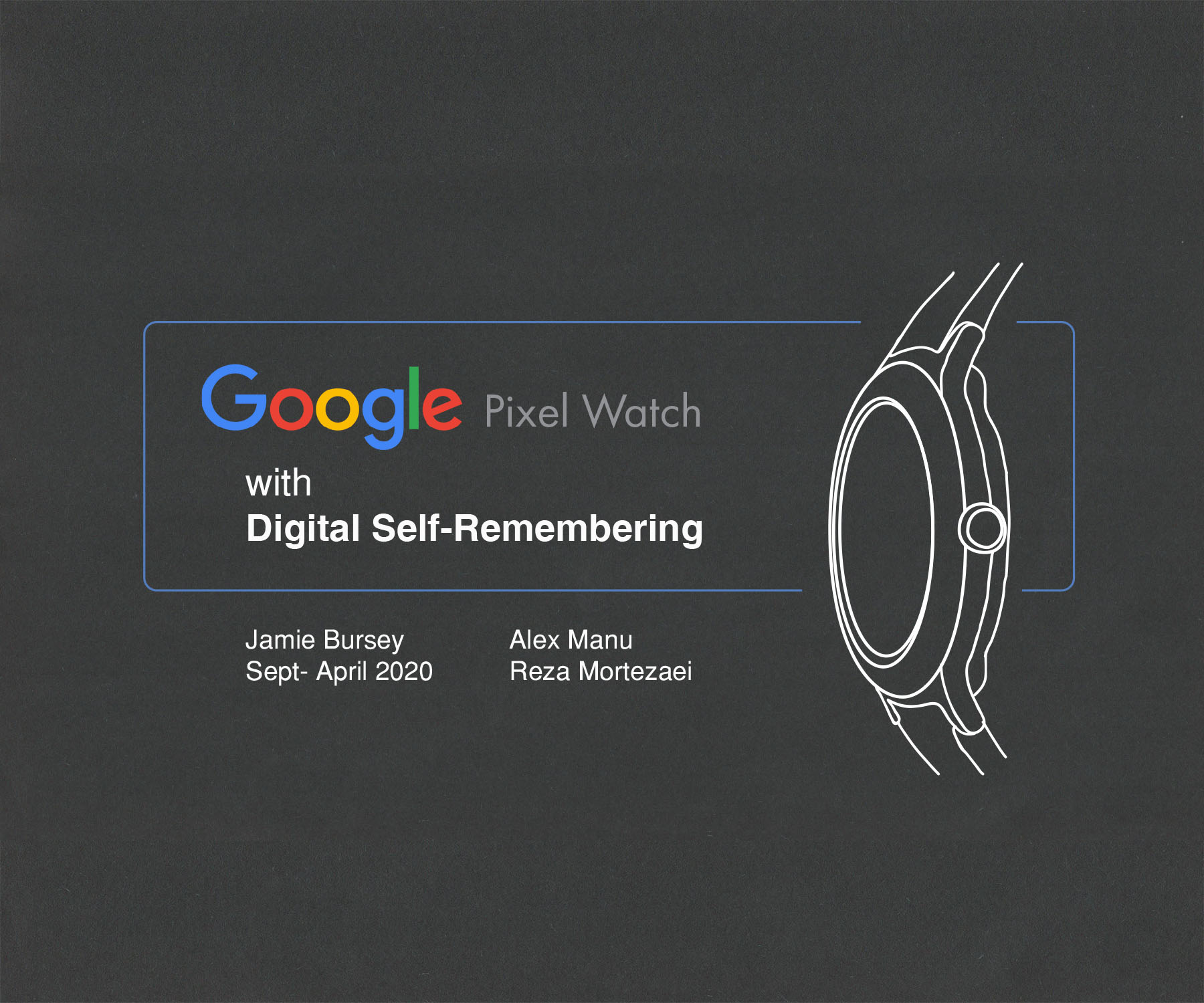 Google Pixel Watch With Digital Self-Remembering