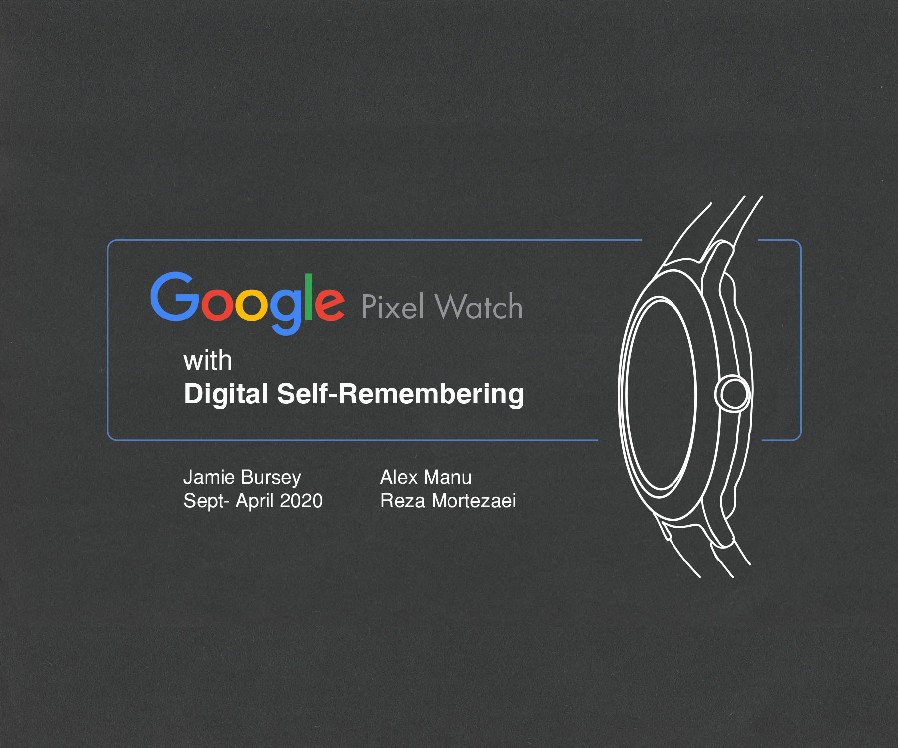 Google Pixel Watch With Digital Self-Remembering
