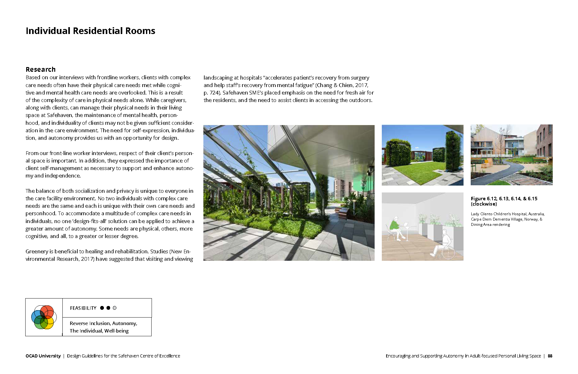Safehaven Centre of Excellence Design Guidelines: Encouraging and Supporting Autonomy in Adult-focused Personal Living Space