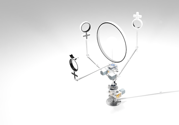 Concept Rendering of main assembly with astrological symbols mounted