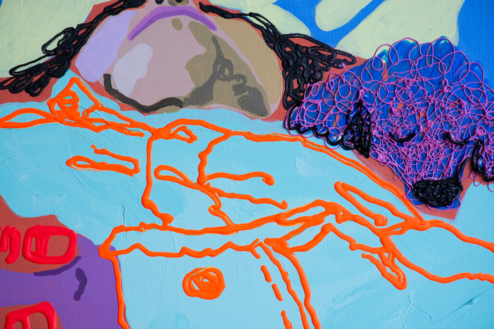 Sleeping on my couch with Coco in silence