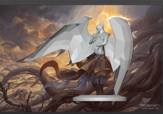 Raziel - Angel of Mysteries Miniature 3D Print