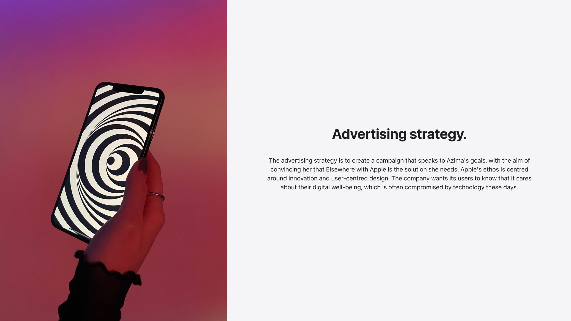 Advertising strategy overview.