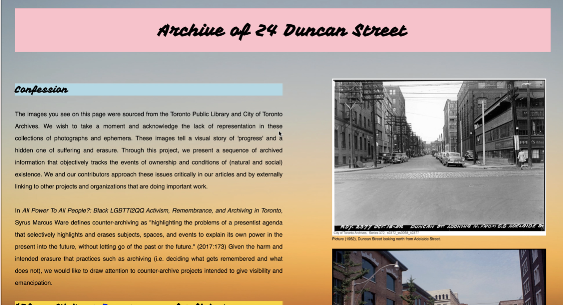 Archives of Space Example Page