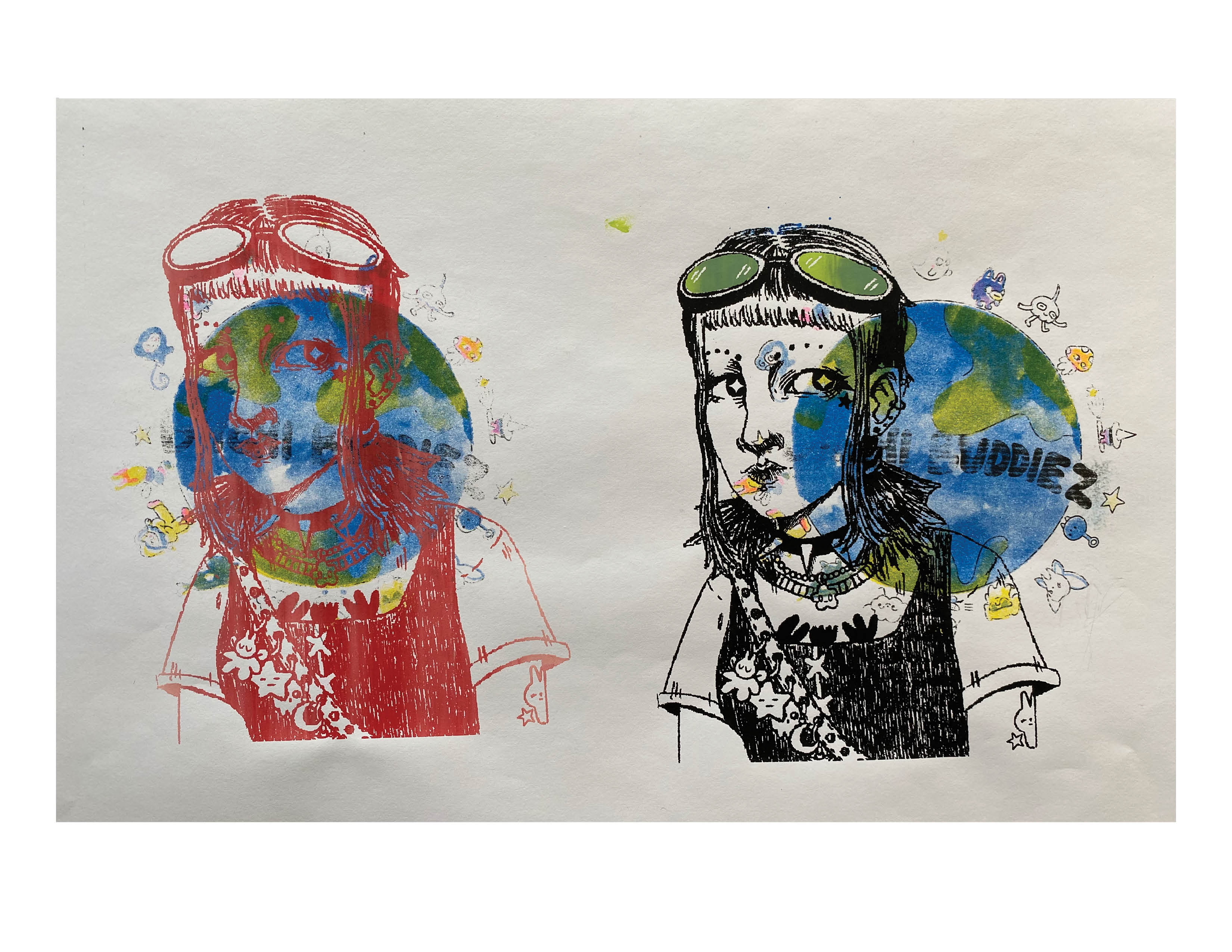 Steampunk Girl - Overprint