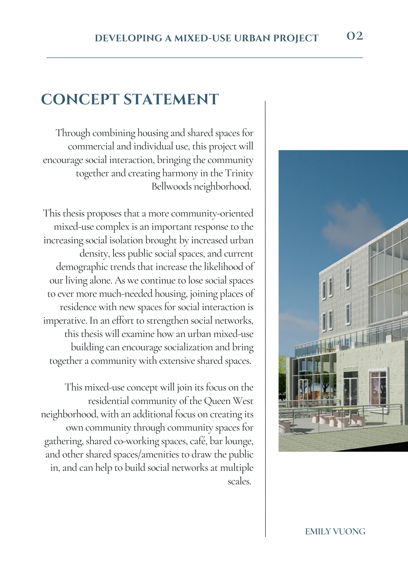 Developing A Mixed-Use Urban Project: A Contribution to Neighbourhood Revitalization and Building Urban Community