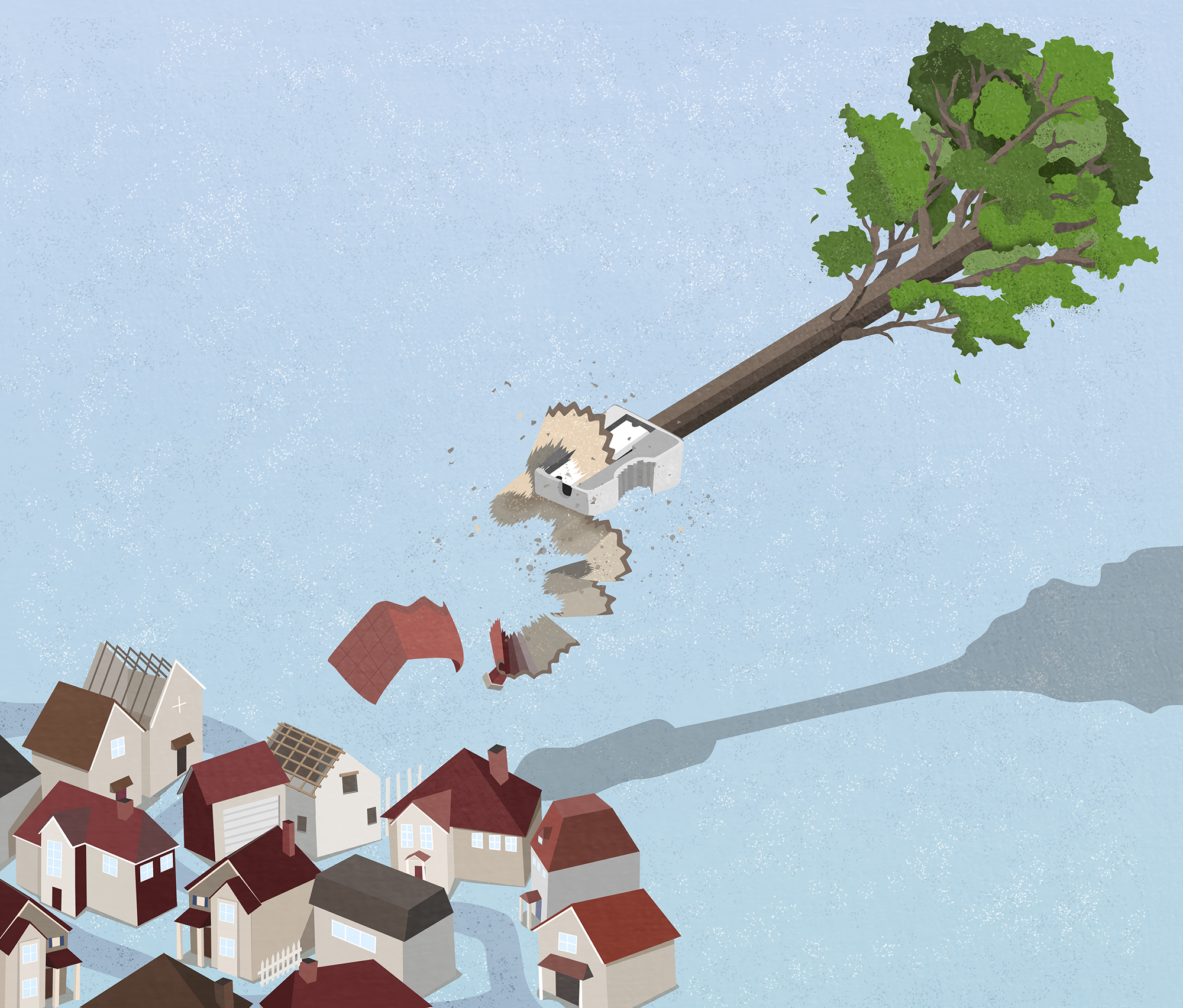 Pencil Sharpener As Urbanization