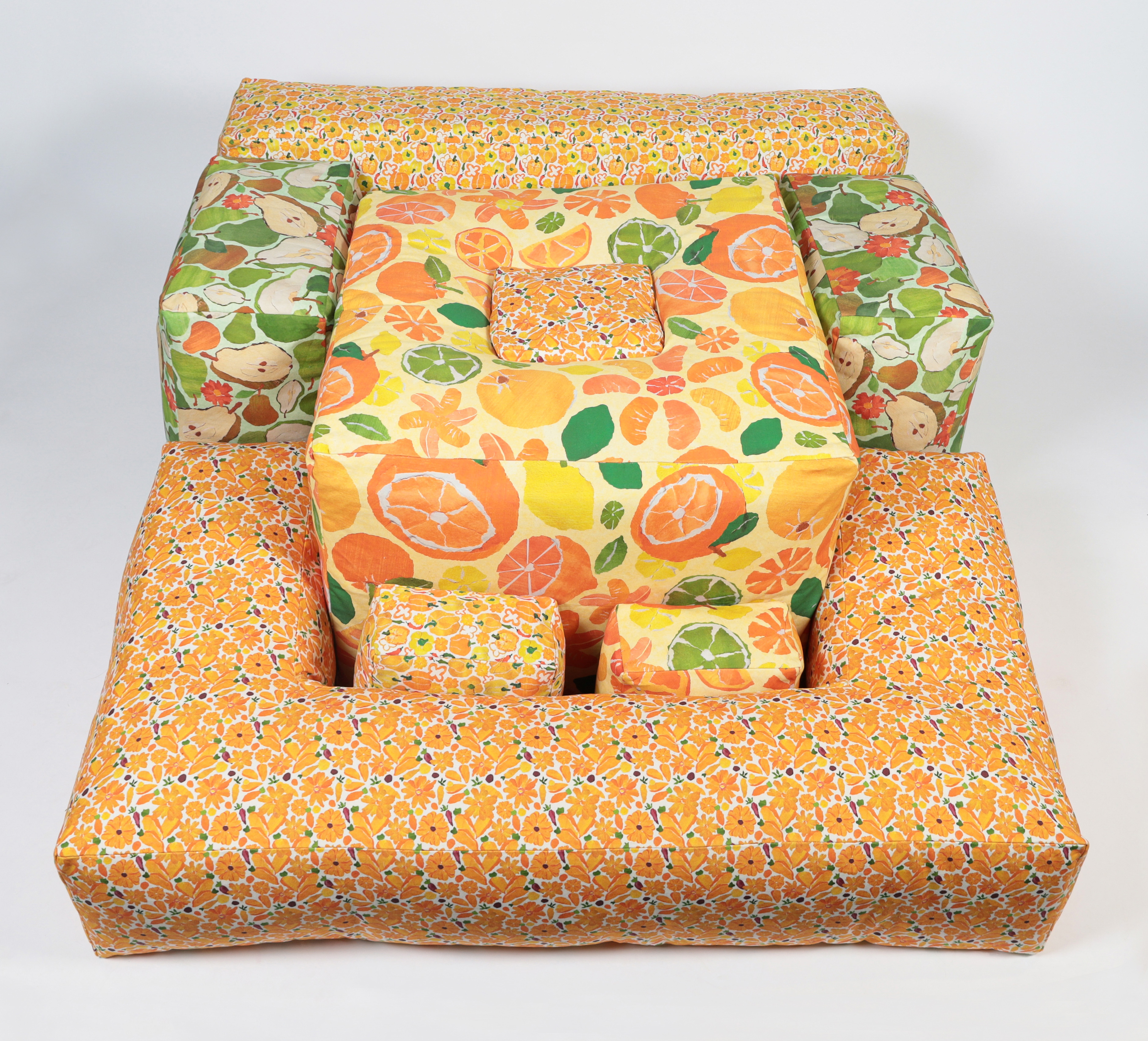 Downward 3/4 View of possible couch arrangement