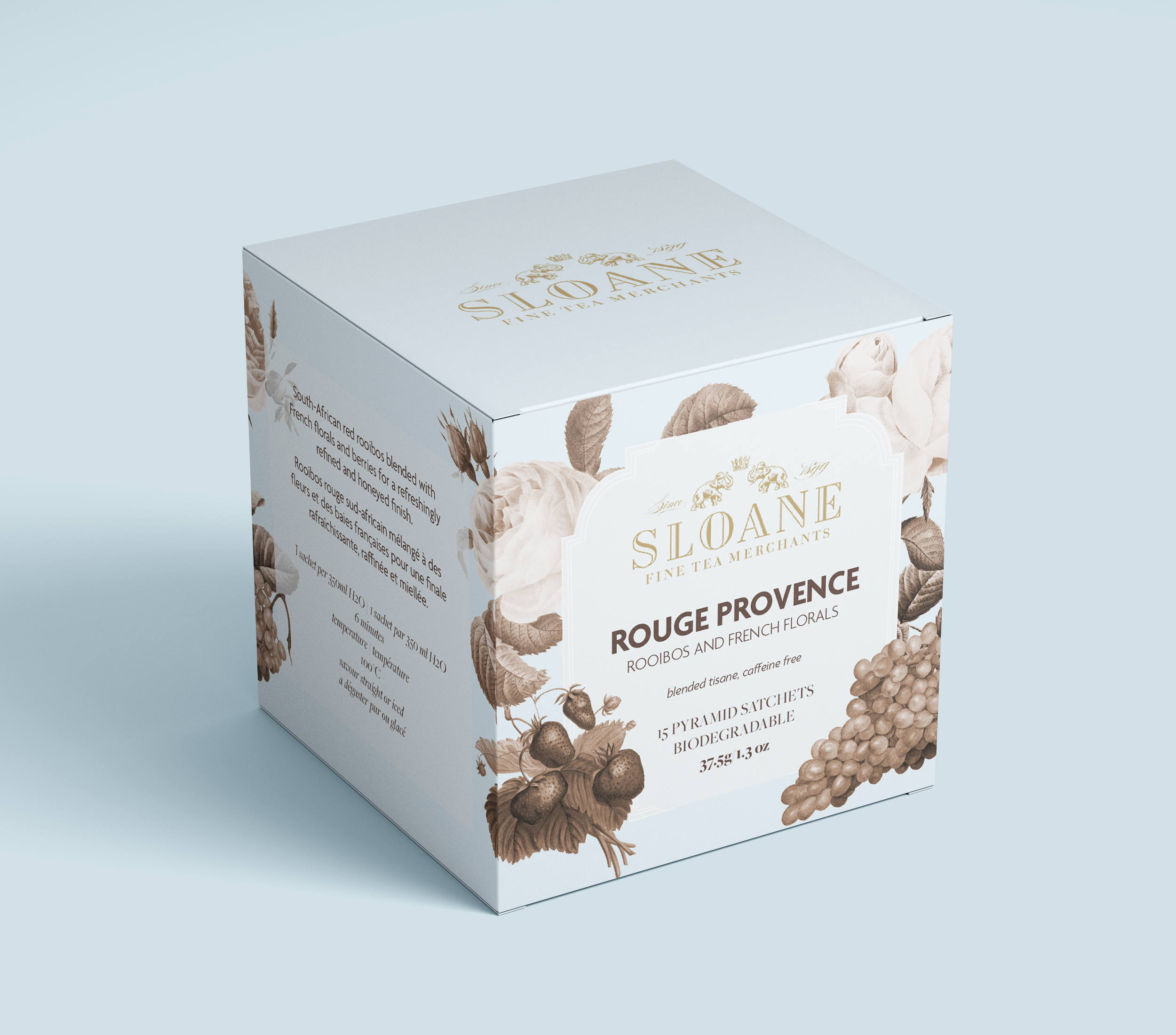 Sloane Tea Pyramid Tea Sachet Box Redesign