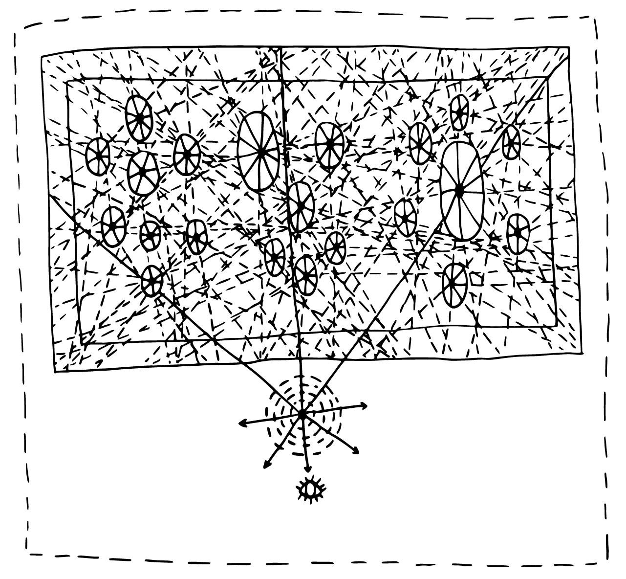 ental map of Sameer Farooq's “Restitution Series (Masks)”