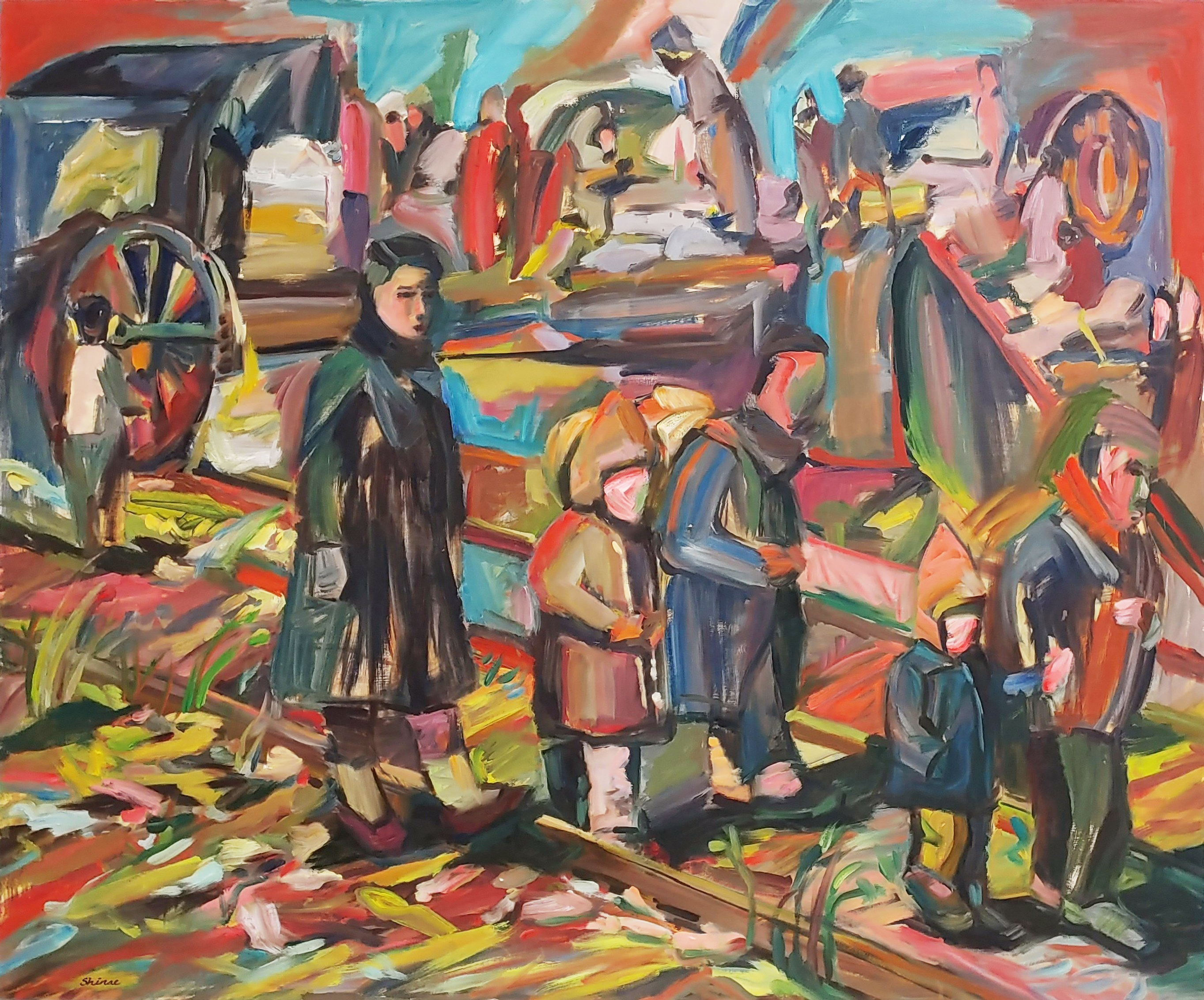 Shinae Kim, "Gate 24", Oil on canvas, 60" x 72", 2023.