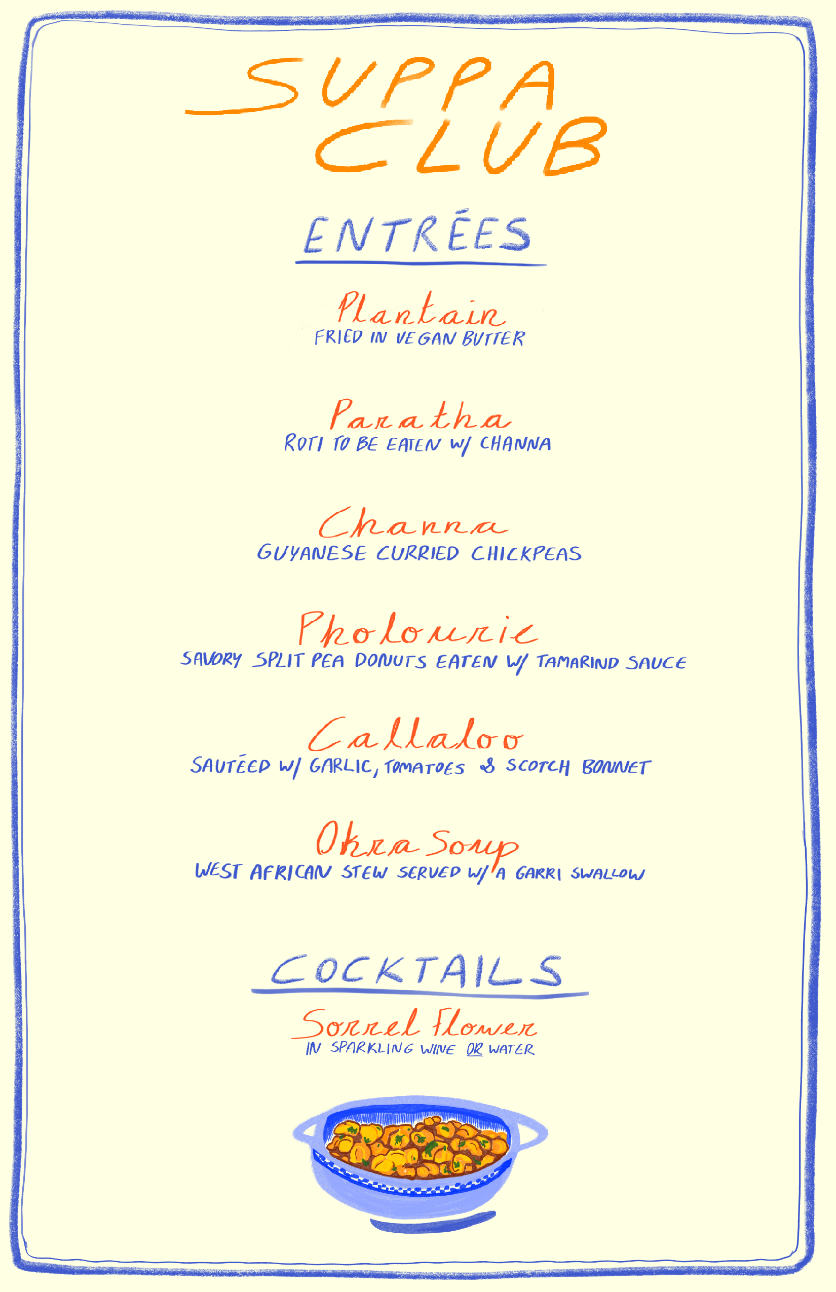 Suppa Club Menu