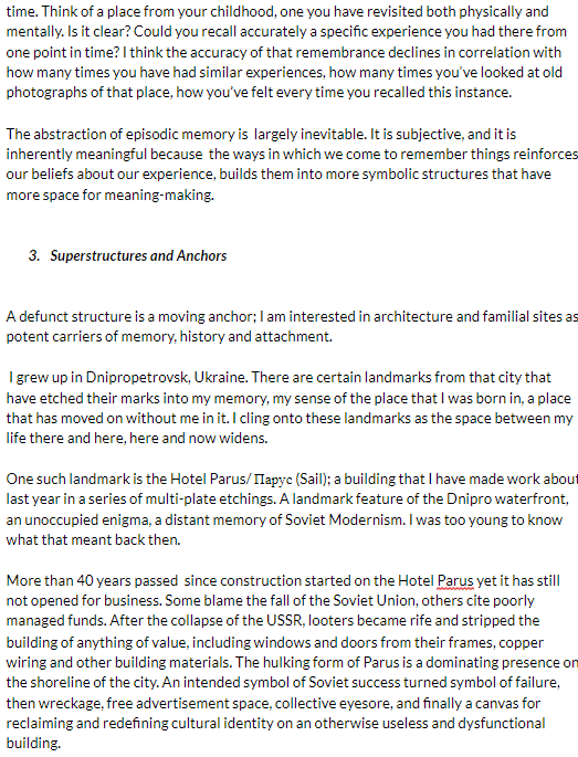 ReBUILDING THE MEMORY SPACE