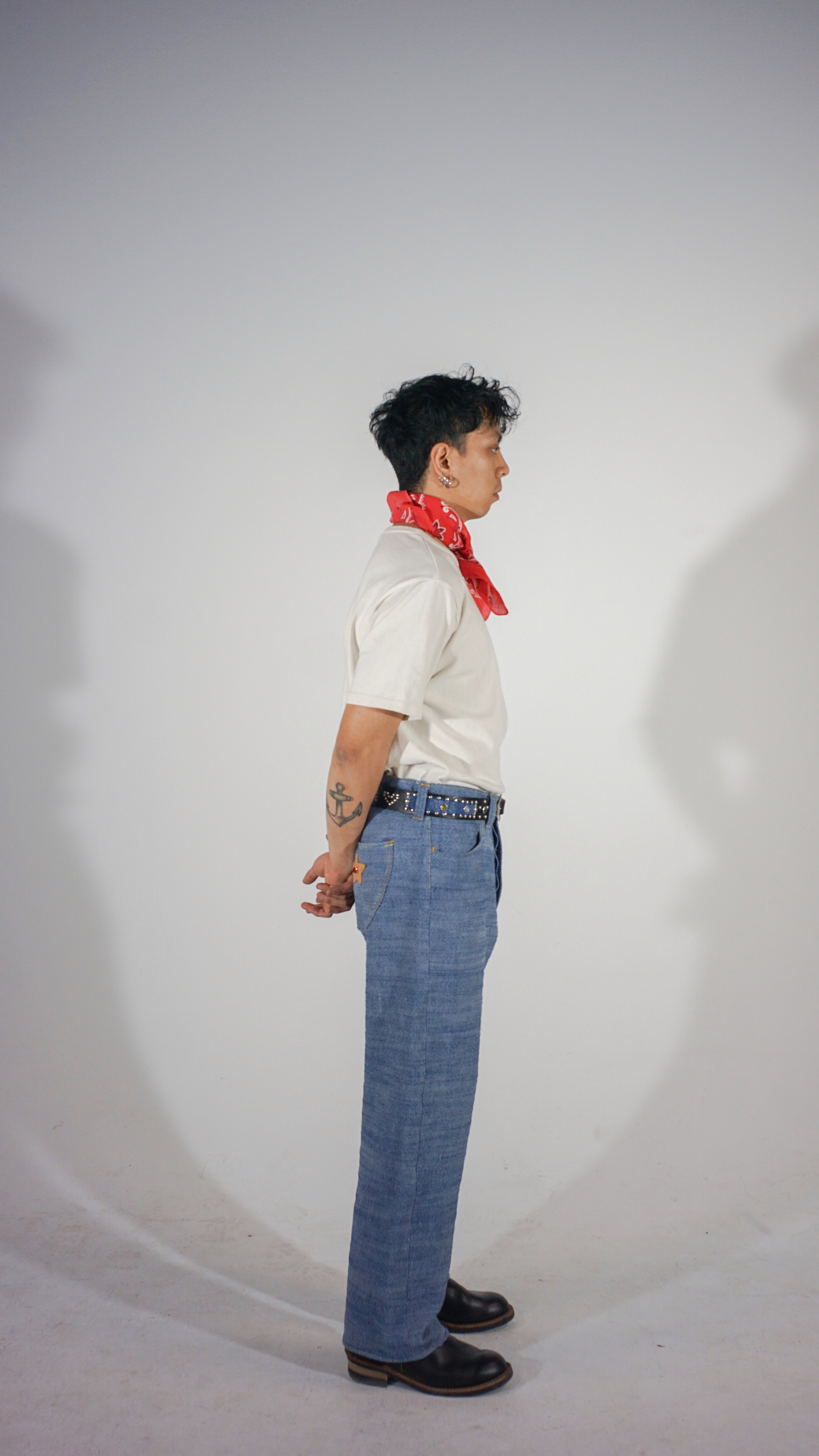 Hand woven star jeans