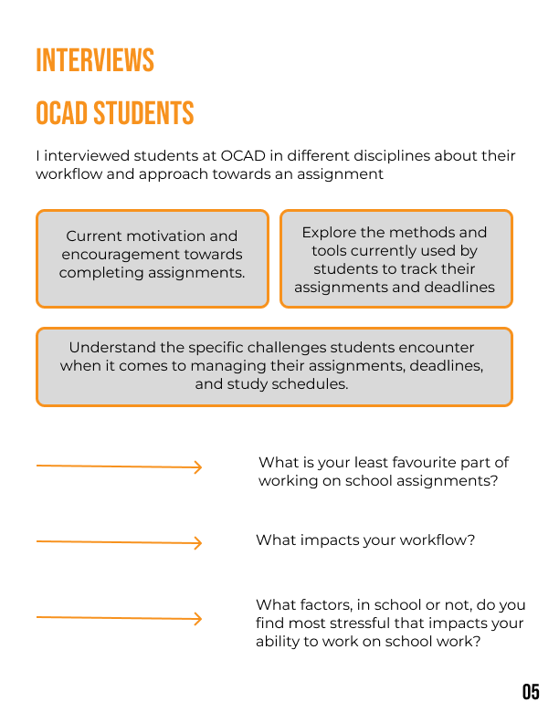 Research Stages - Interview to students and set up