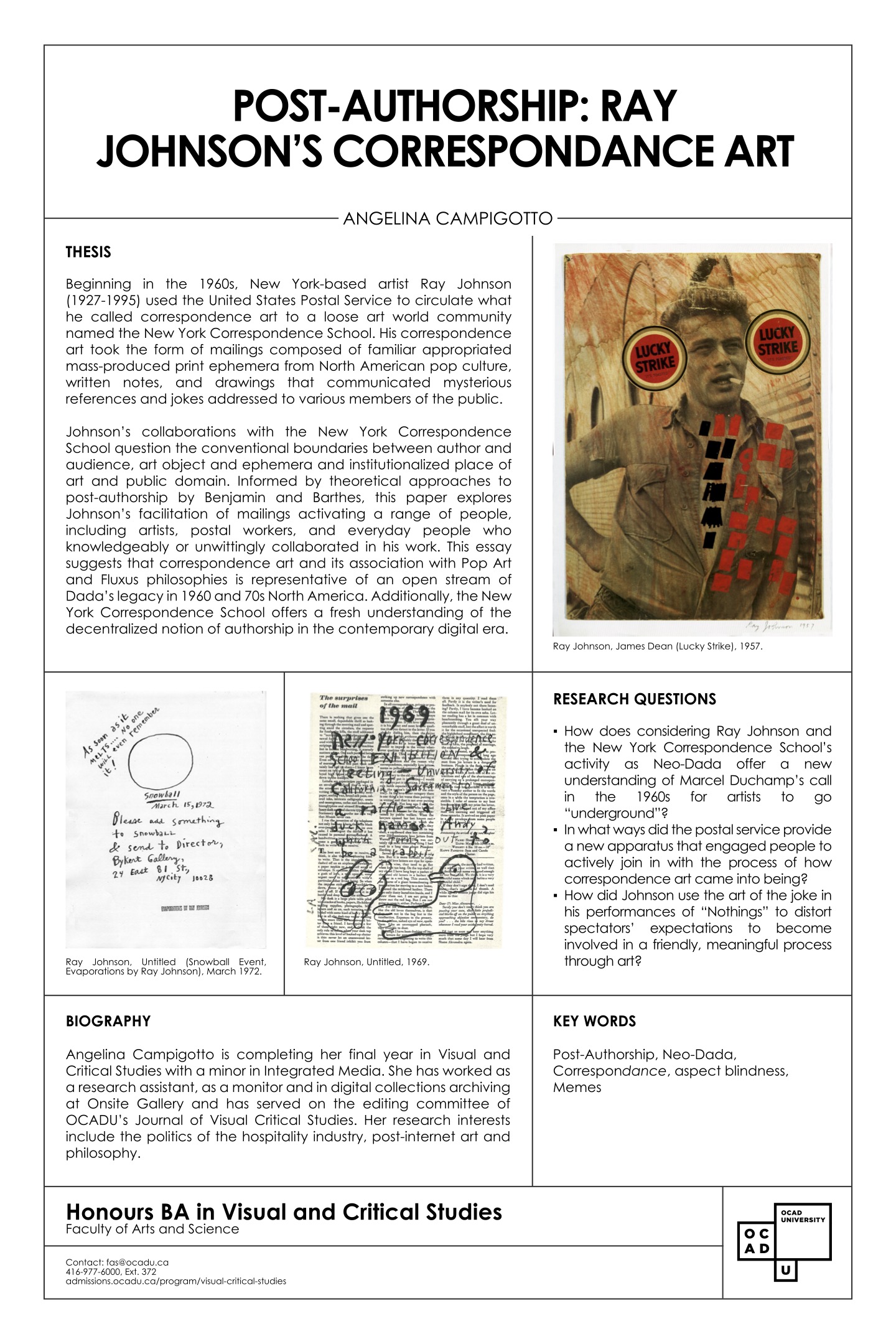 Post-Authorship: Ray Johnson's Correspon-dance Art