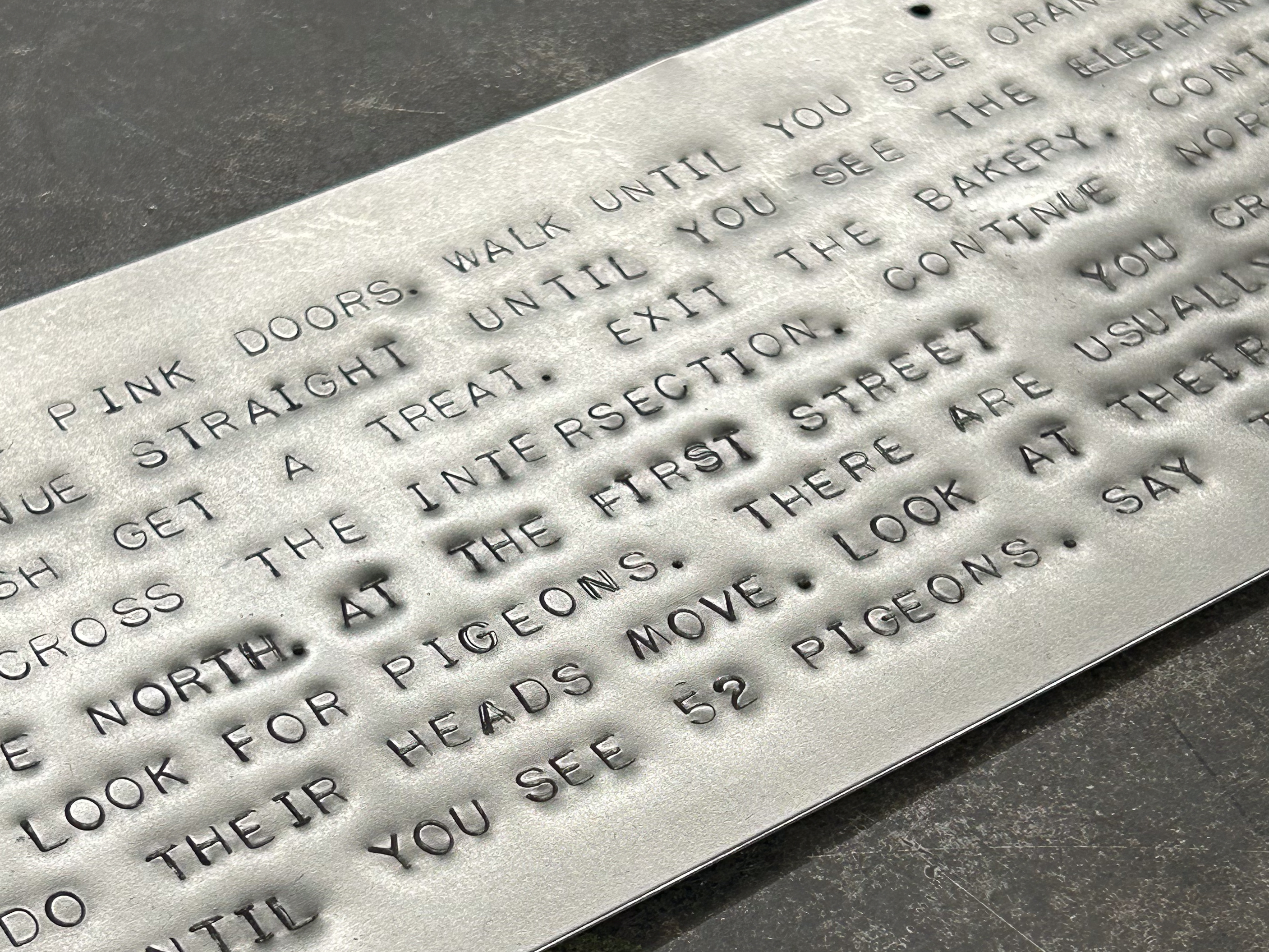 look for pigeons (these are the directions)