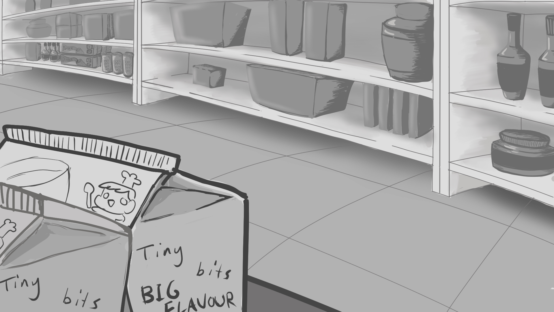 Supermarket Aisle present day