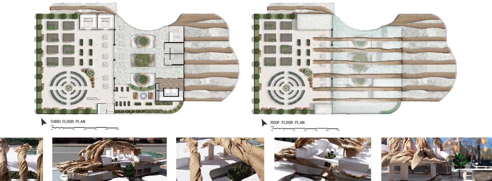 Third Floor Plan and Roof Plan