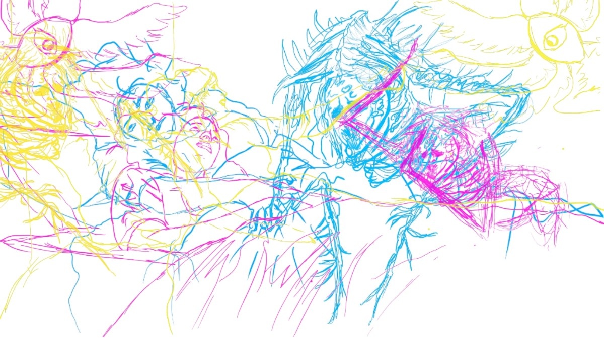 Loss of Self - Light Reactive Drawing (CMYK)