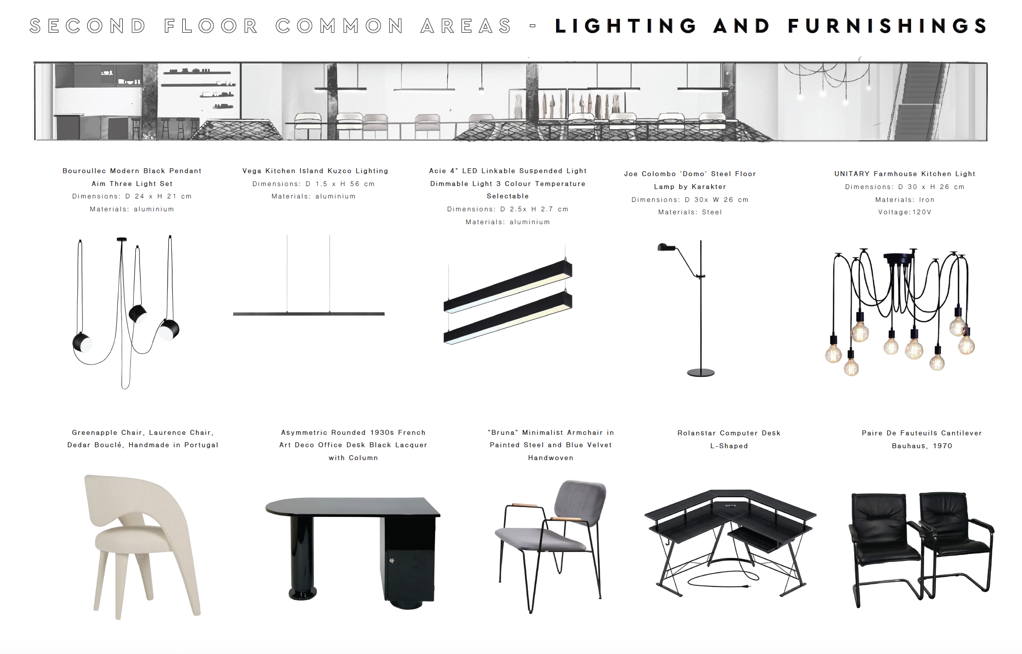 Lighting and Furnishings Specifications (Amanda Stan)