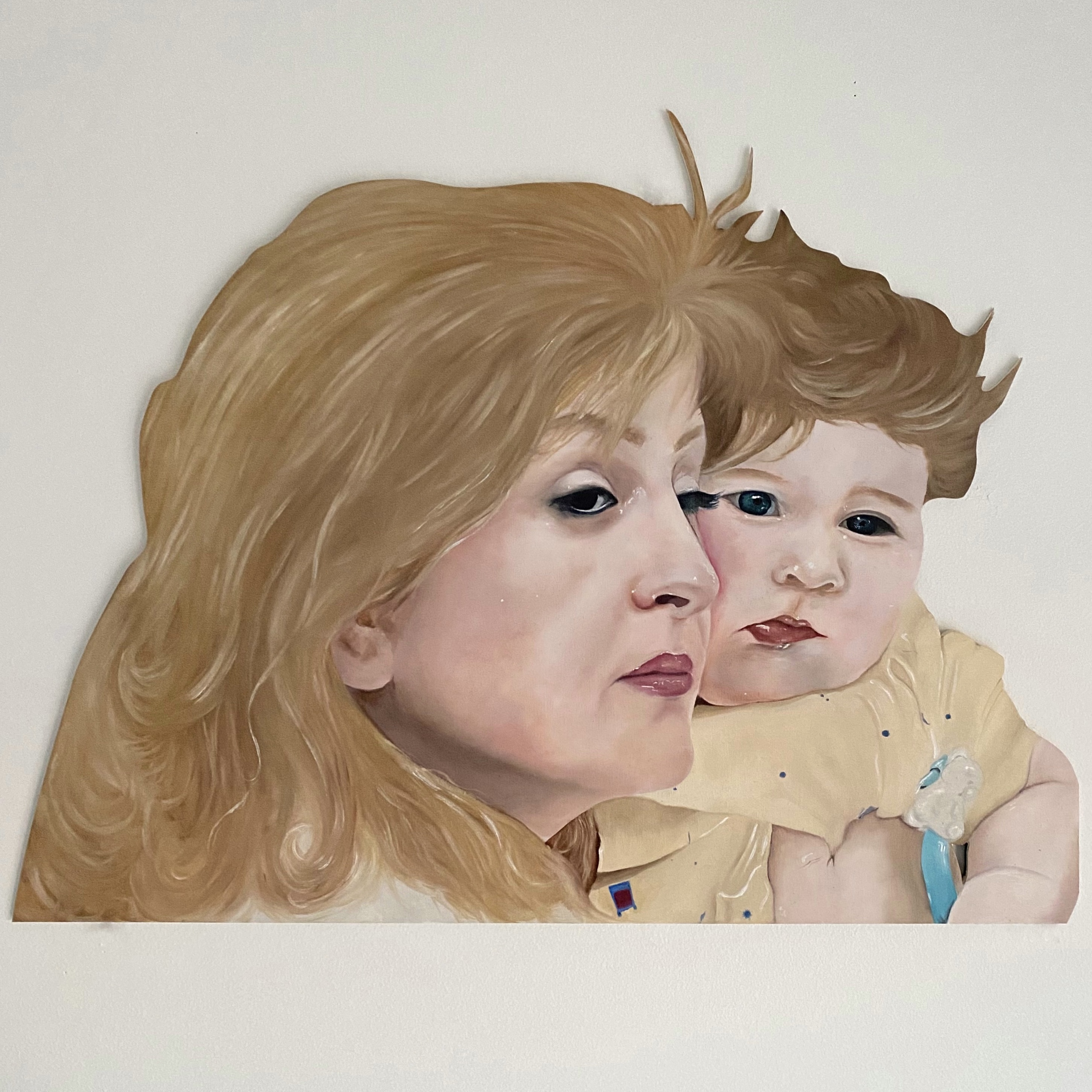 9 Days Apart, 2023, Oil Paint on Wood, 24" x 36"