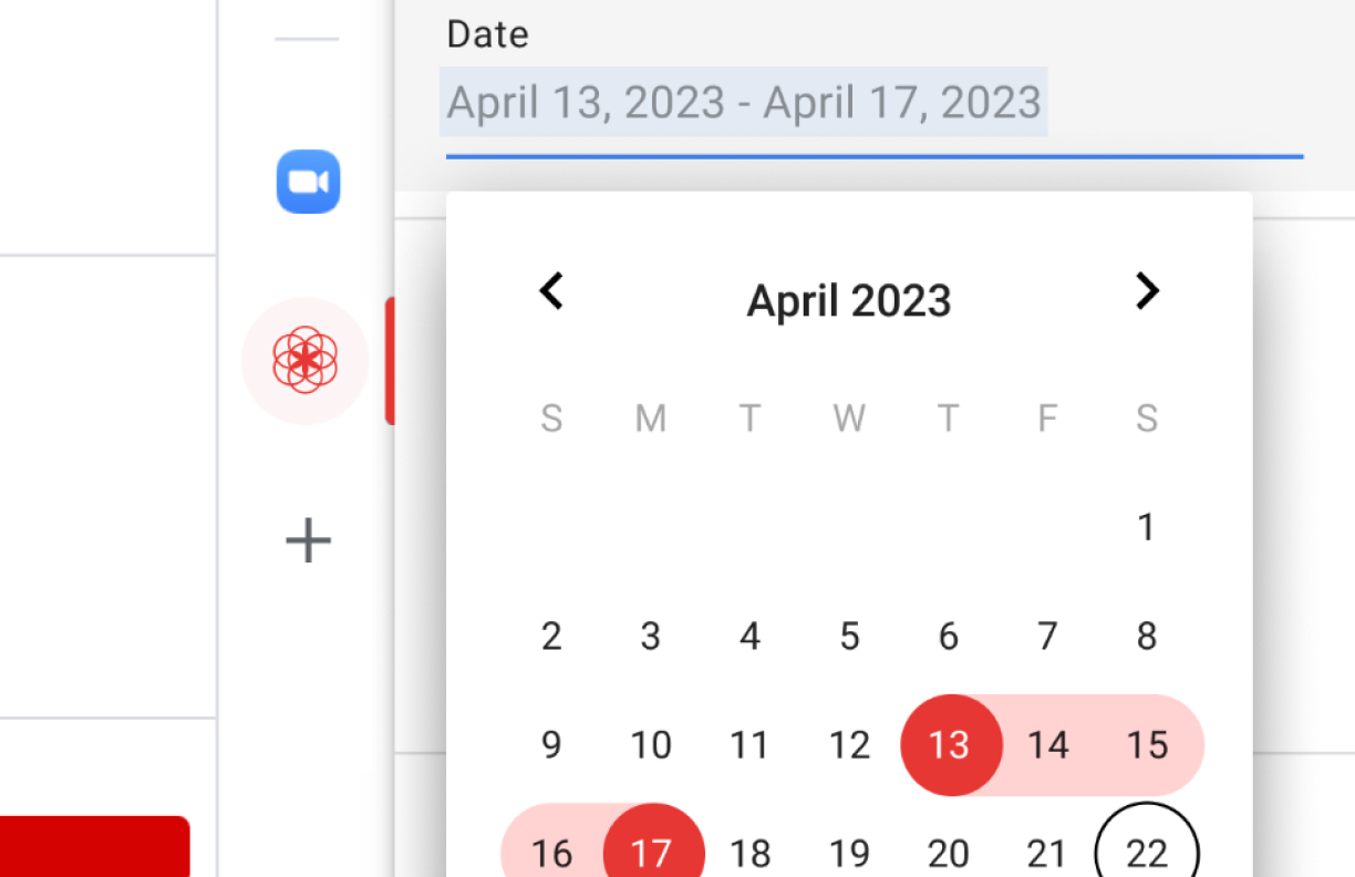 Clue Events on Google Calendar