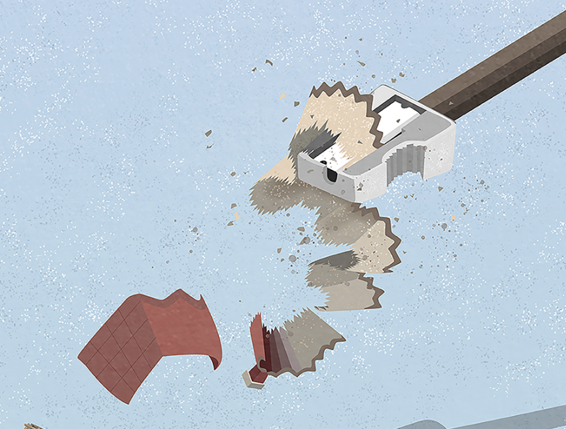 Pencil Sharpener As Urbanization