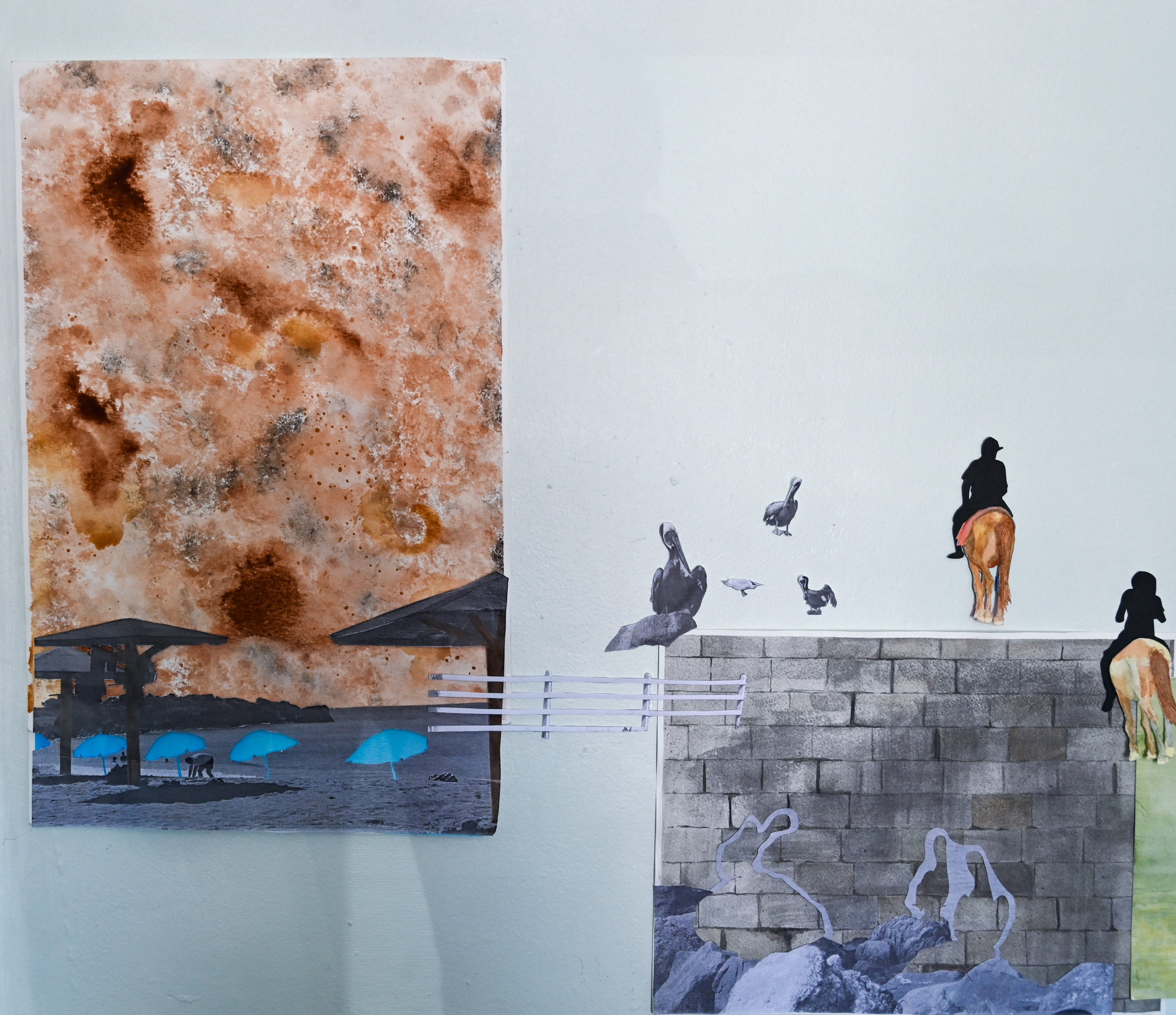 Living in Paradise IILiving in Paradise II (2020), Detailed Installation view, Mixed media collage