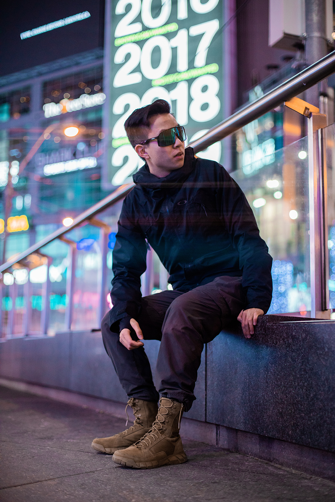 Michael, Yonge & Dundas Square, Toronto. "This space gives me a sense of vibrance and bleakness simultaneously."