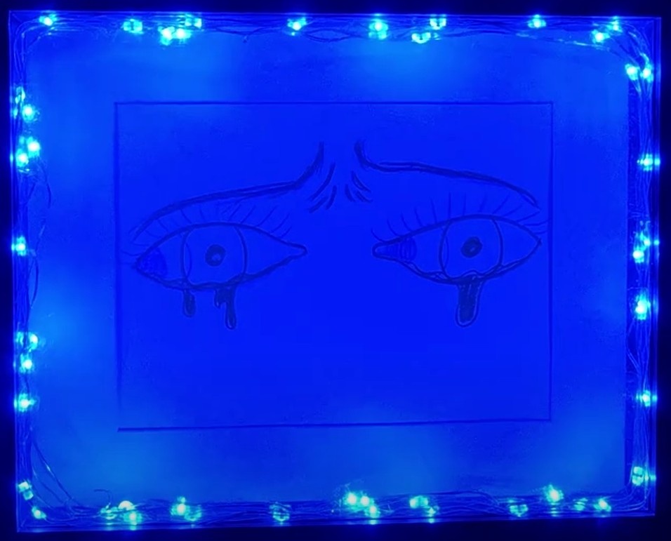 Light Reactive Prototype - 8" x 10" Frame (blue)