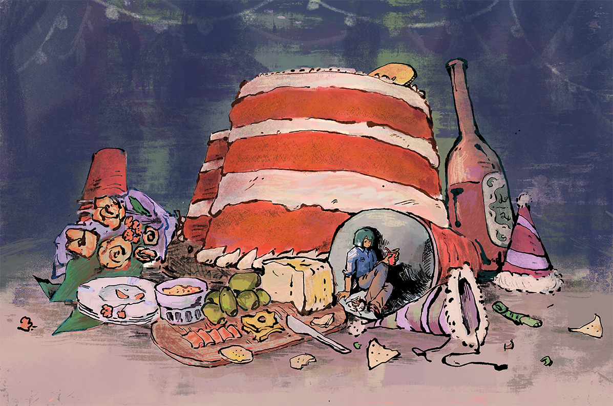 in the crowd, by myself