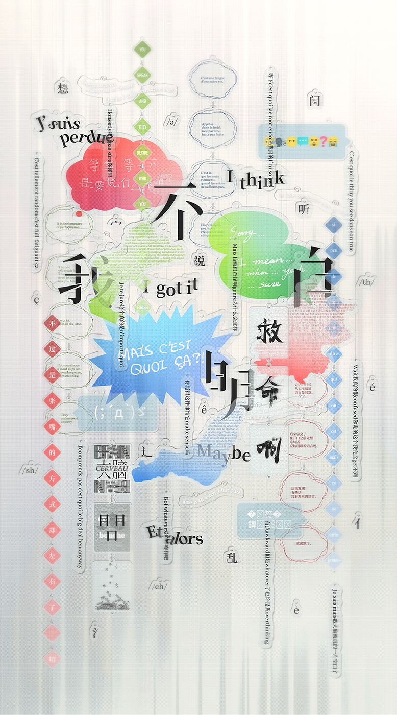Lost and Found Between One Word and the Next - Acrylic Installation