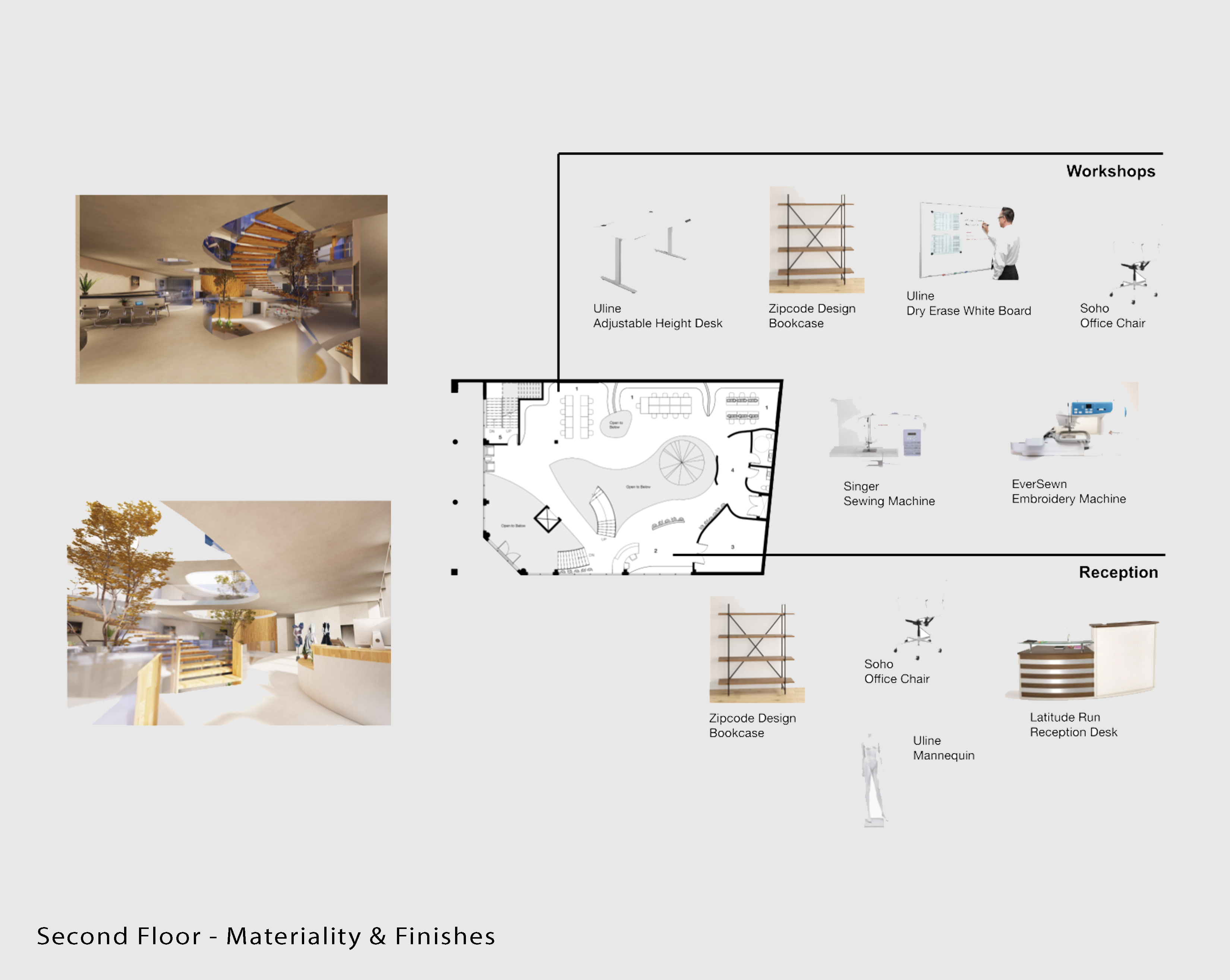 Second Floor Materiality & Finishes