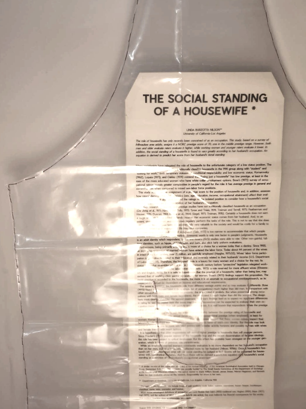 THE SOCIAL STANDING OF A HOUSEWIFE