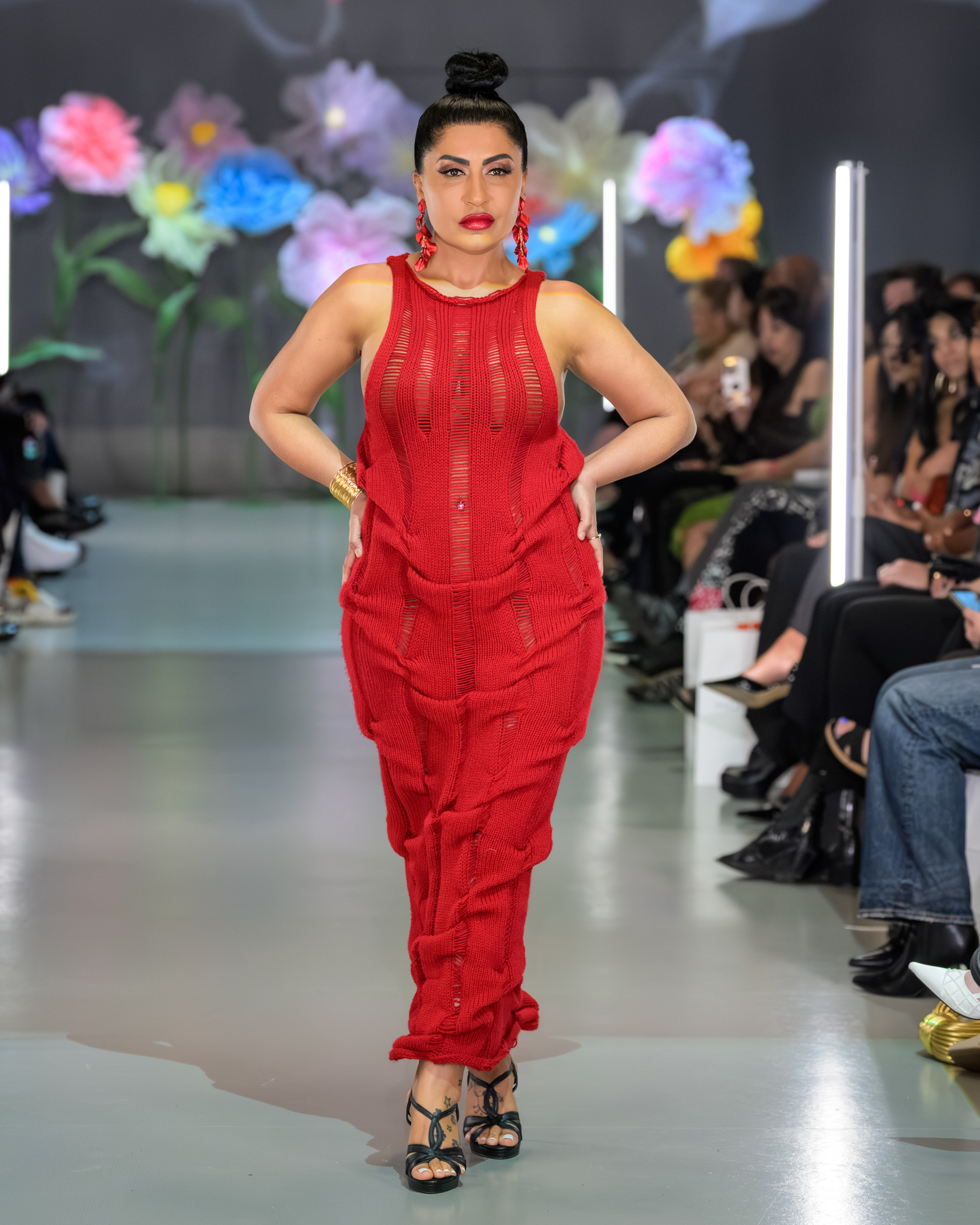 Red Half-Rehung Dress