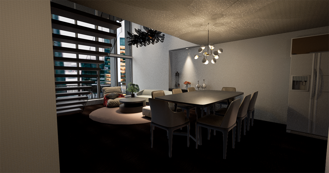 Residential Penthouse Condo - Dining (Day)