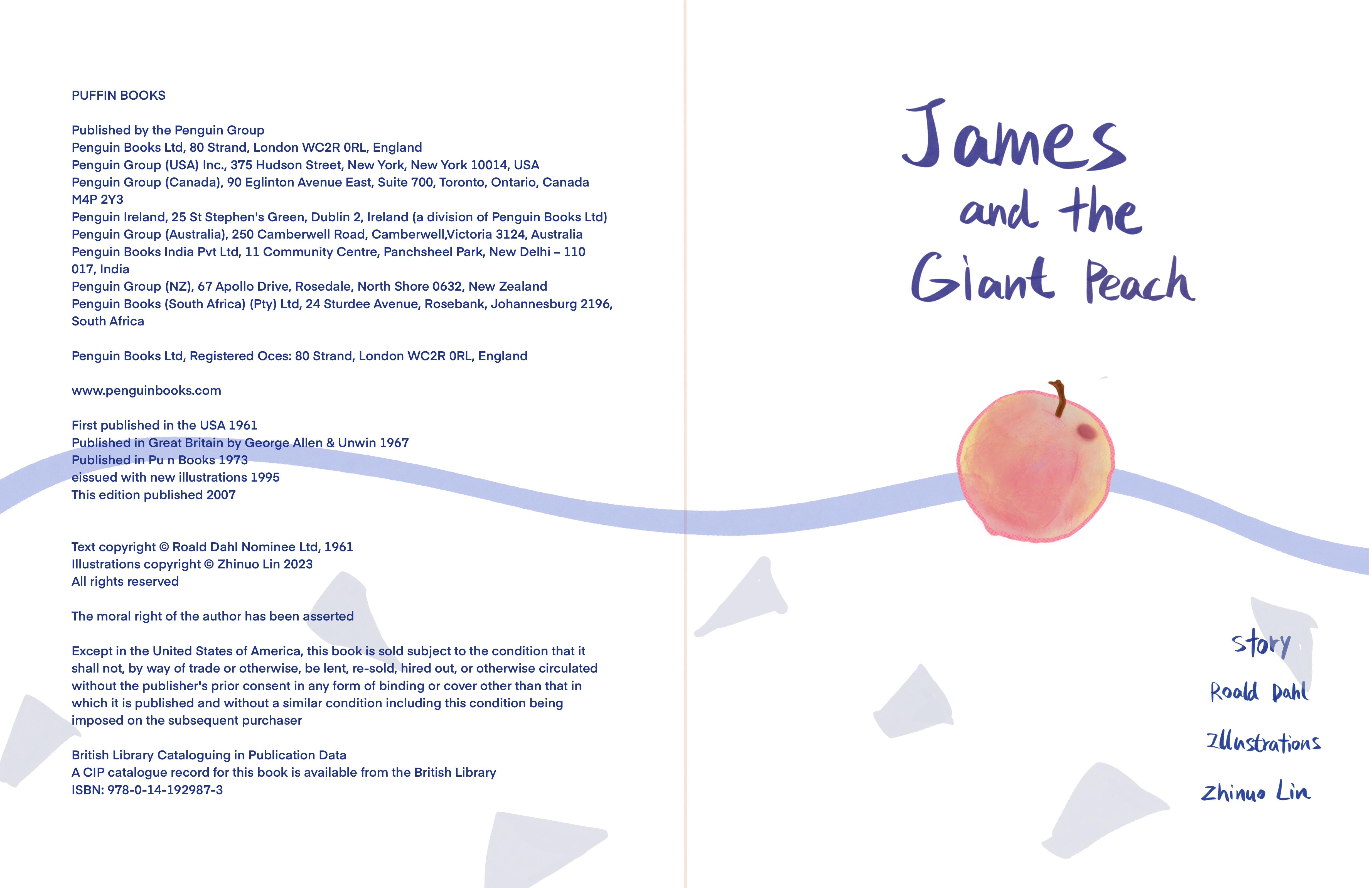 James And The Giant Peach Book Cover