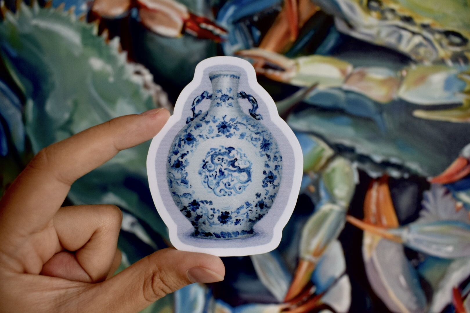 Blue Pilgrim Flask Sticker