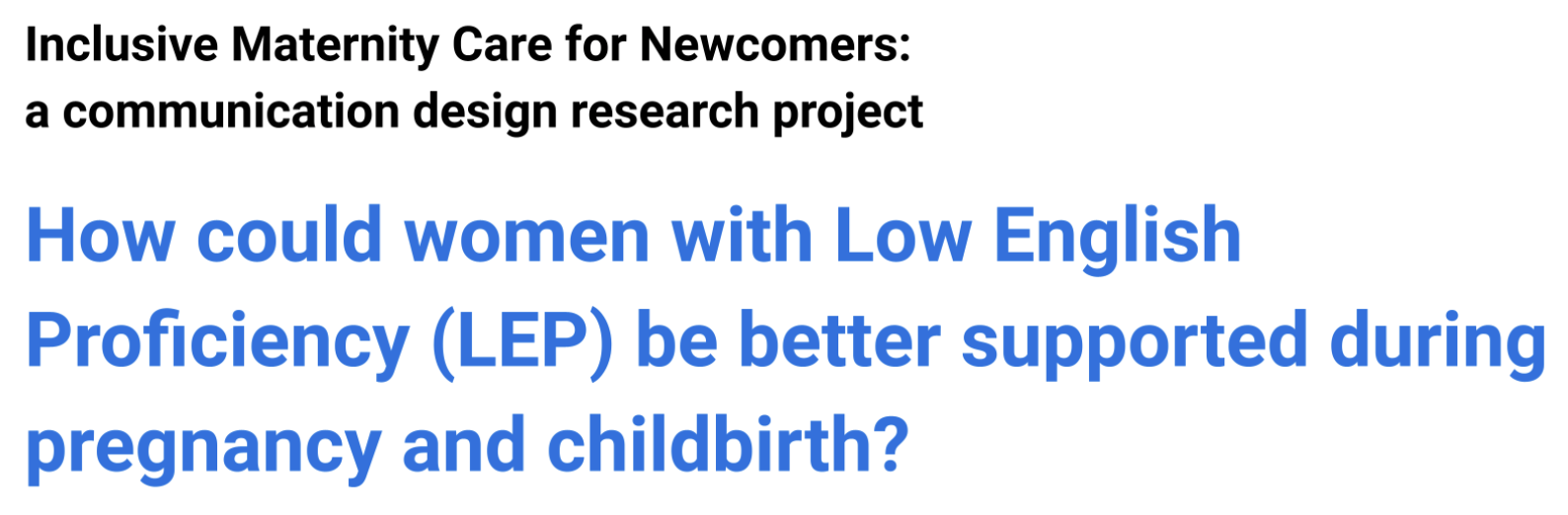 Inclusive Communication Platform for Immigrant Pregnant Women