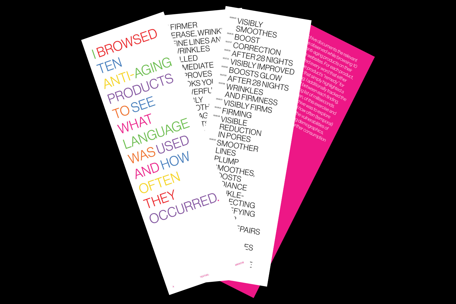 I browsed 10 anti-aging products to see what language was used and how often they occurred