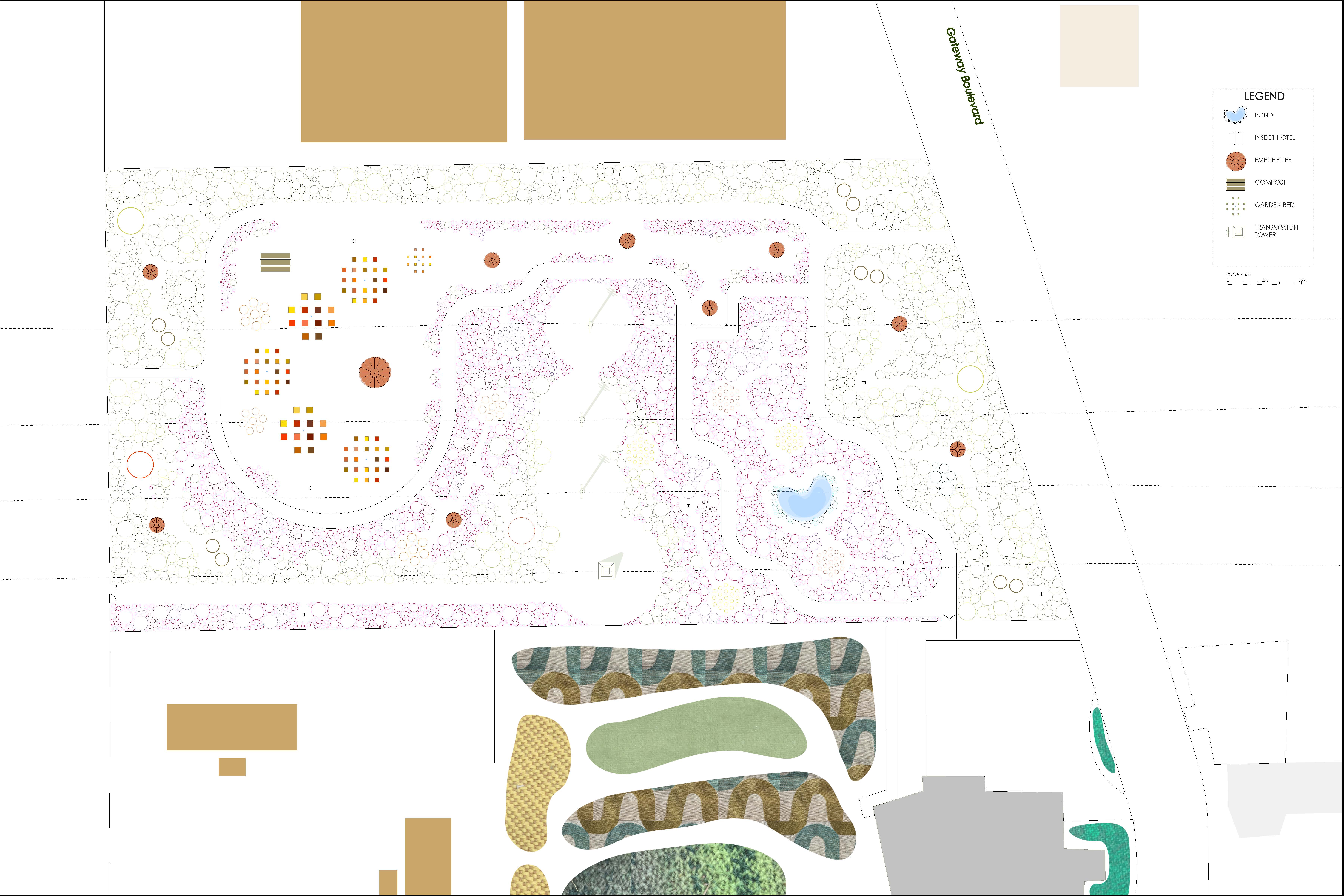 Detailled drawing of parc