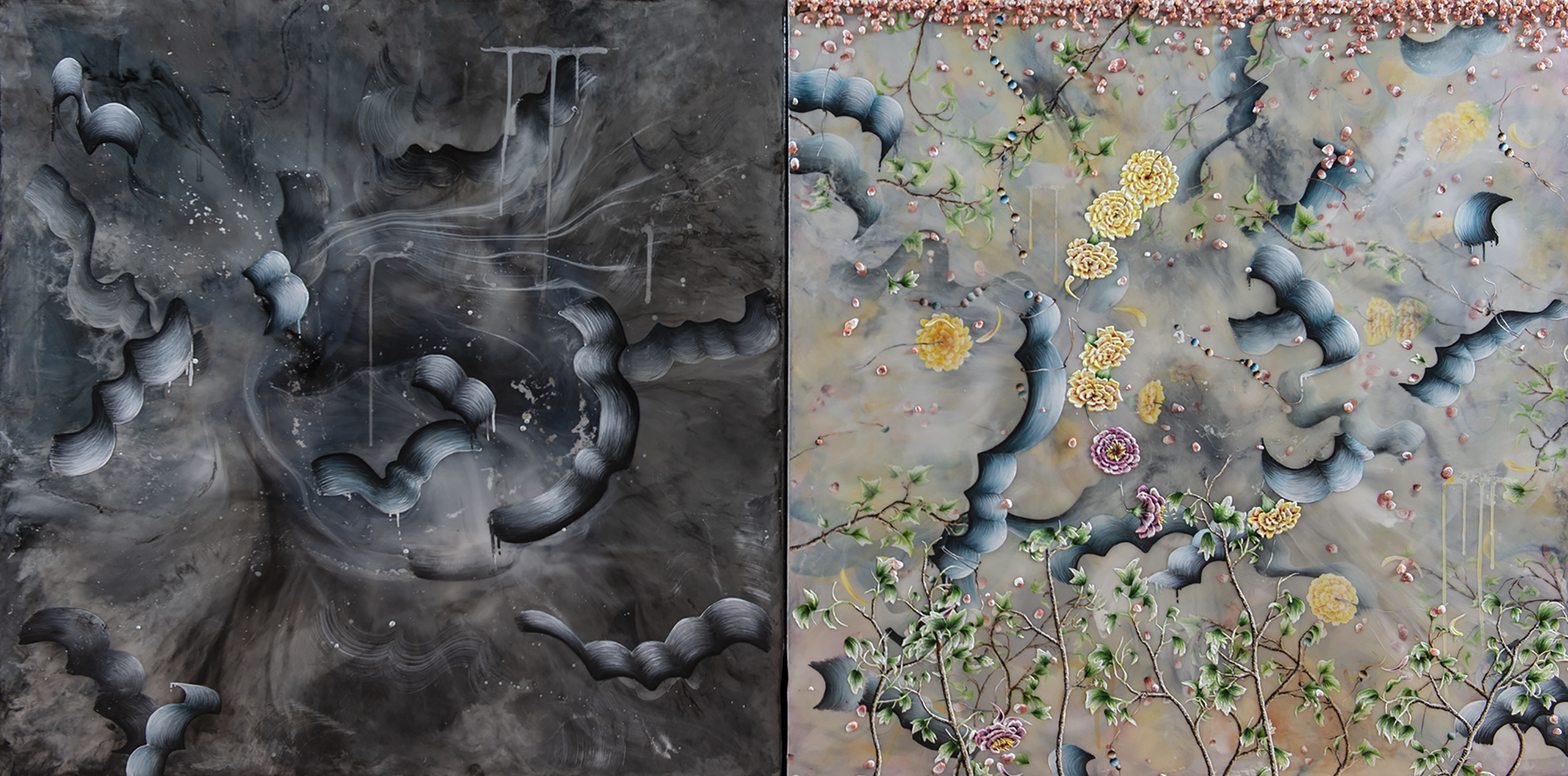 Acrylic and Mixed Media on Canvas Paintings