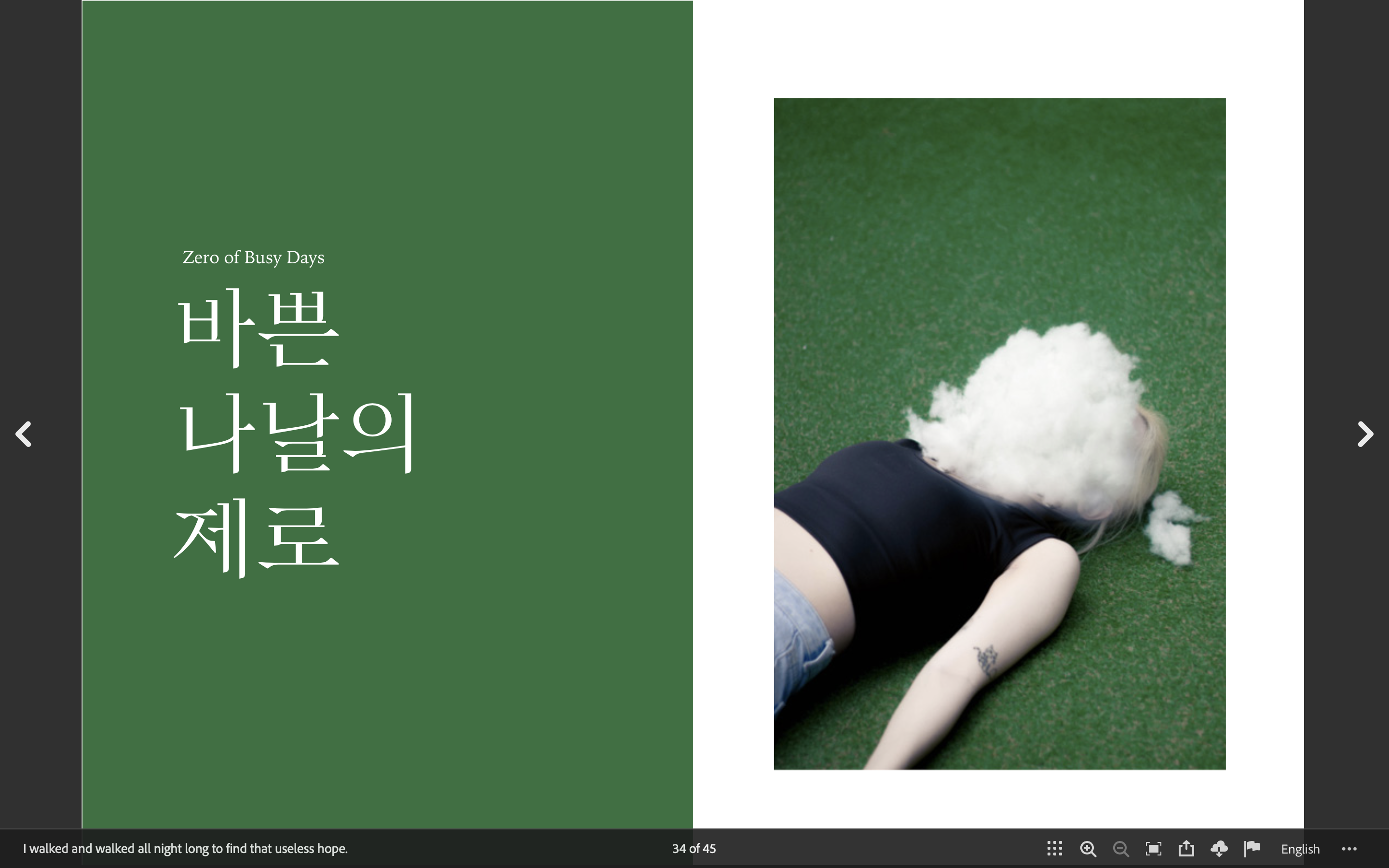 I walked and walked every night to find that useless hope