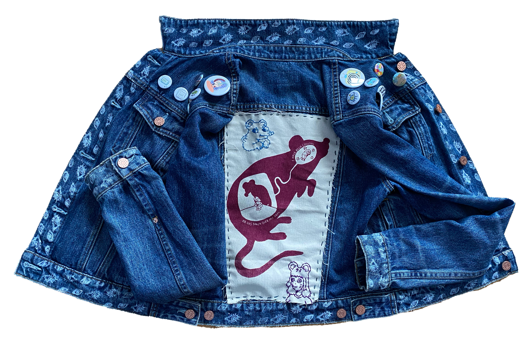 Back of Jacket - Canvas Patch (screen printing, embroidery)